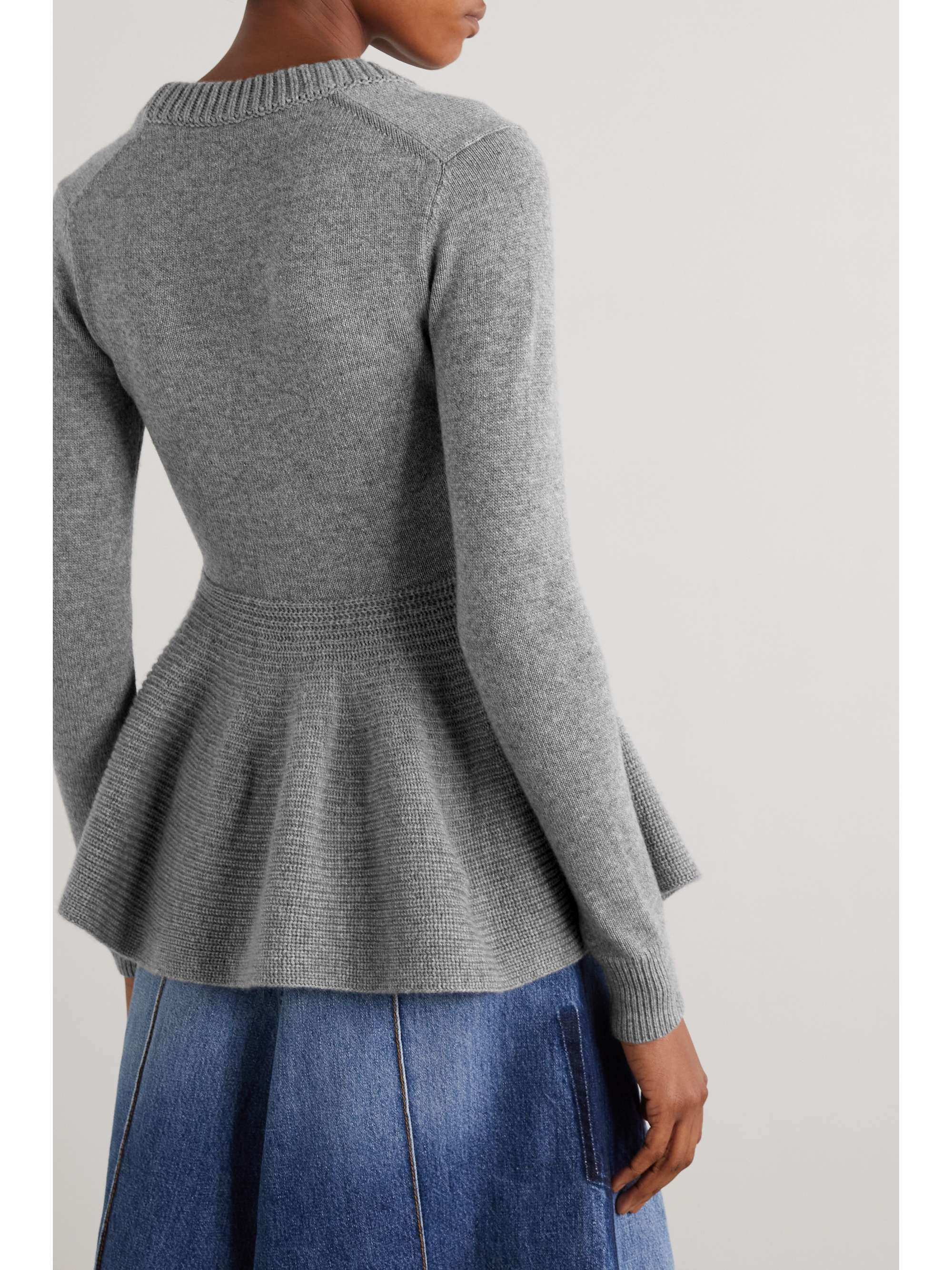 Asymmetric ribbed cashmere sweater Asymmetric ribbed cashmere sweater