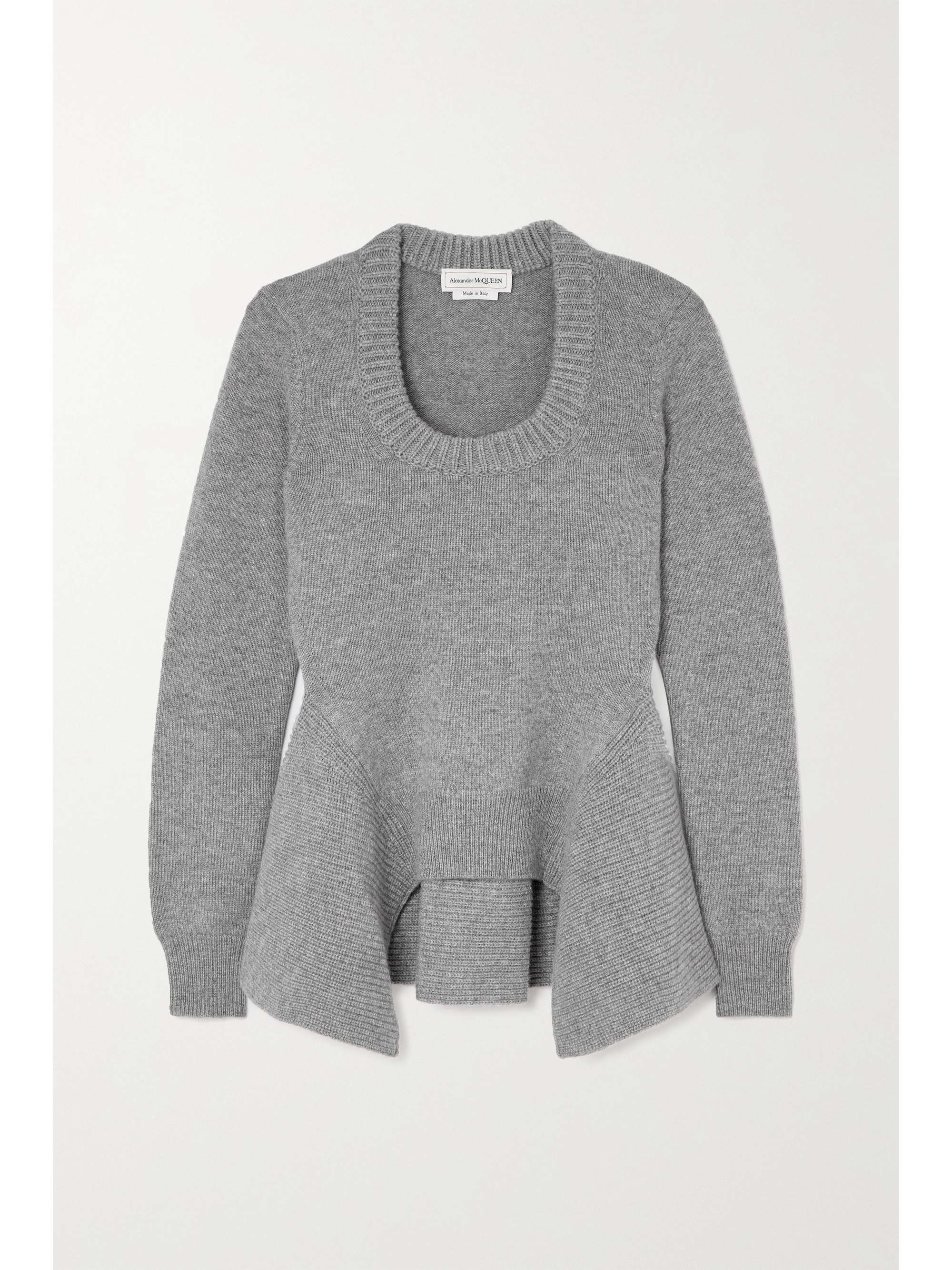Asymmetric ribbed cashmere sweater Asymmetric ribbed cashmere sweater