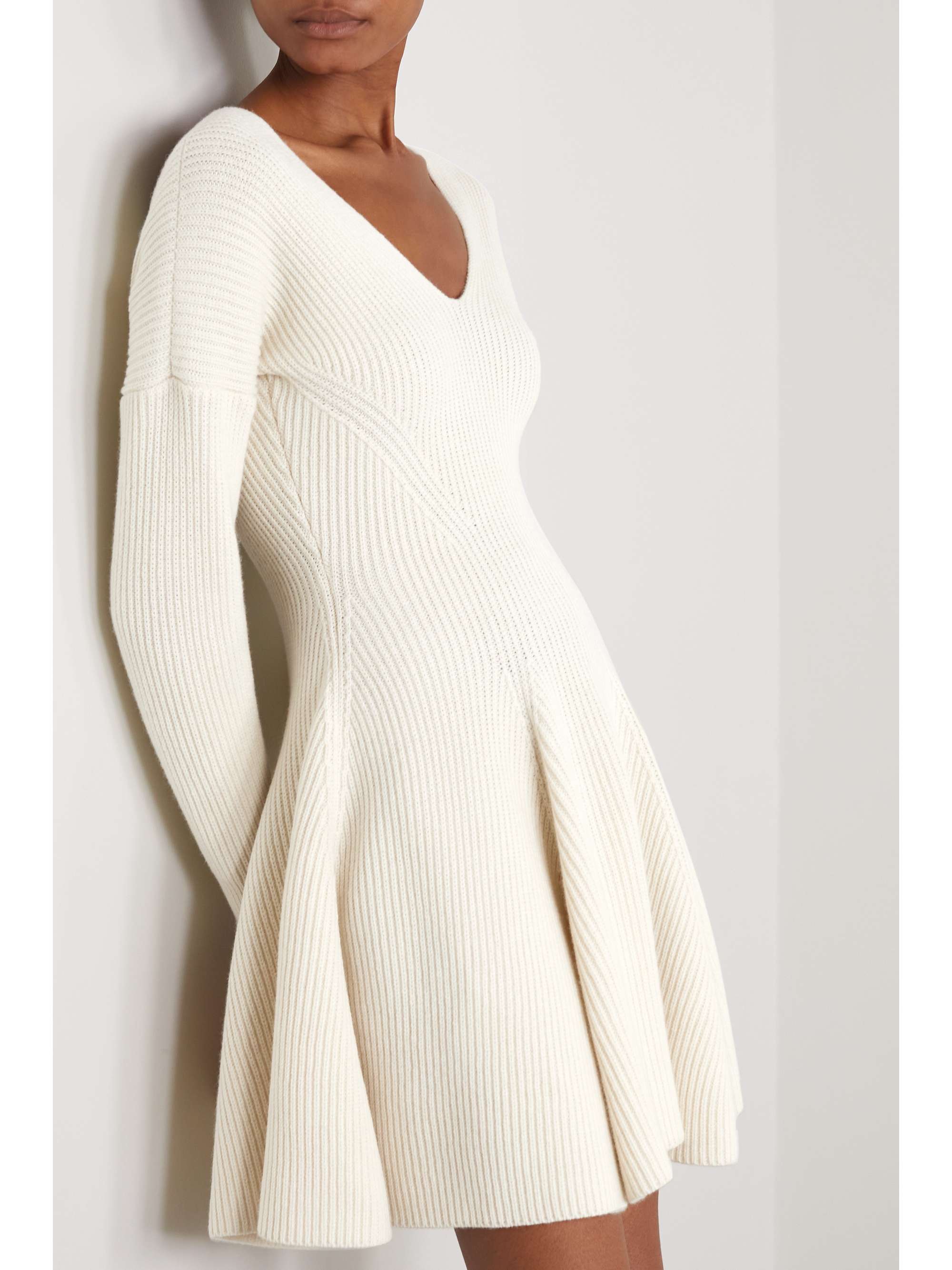 white cashmere dress