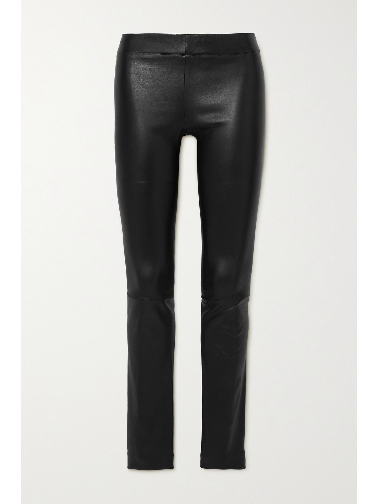 The Row Moto Leather Leggings In Black