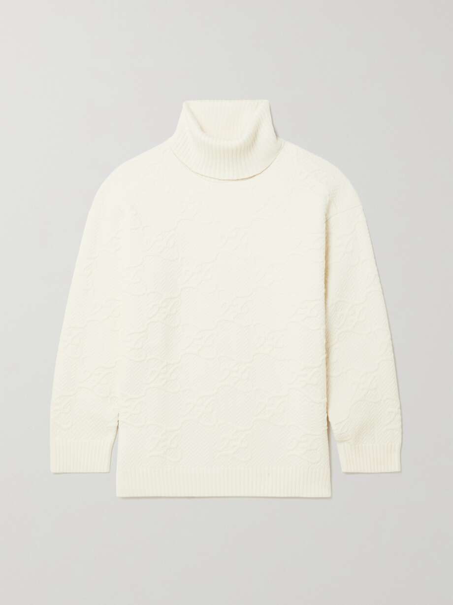 Oversized Turtleneck Sweater White