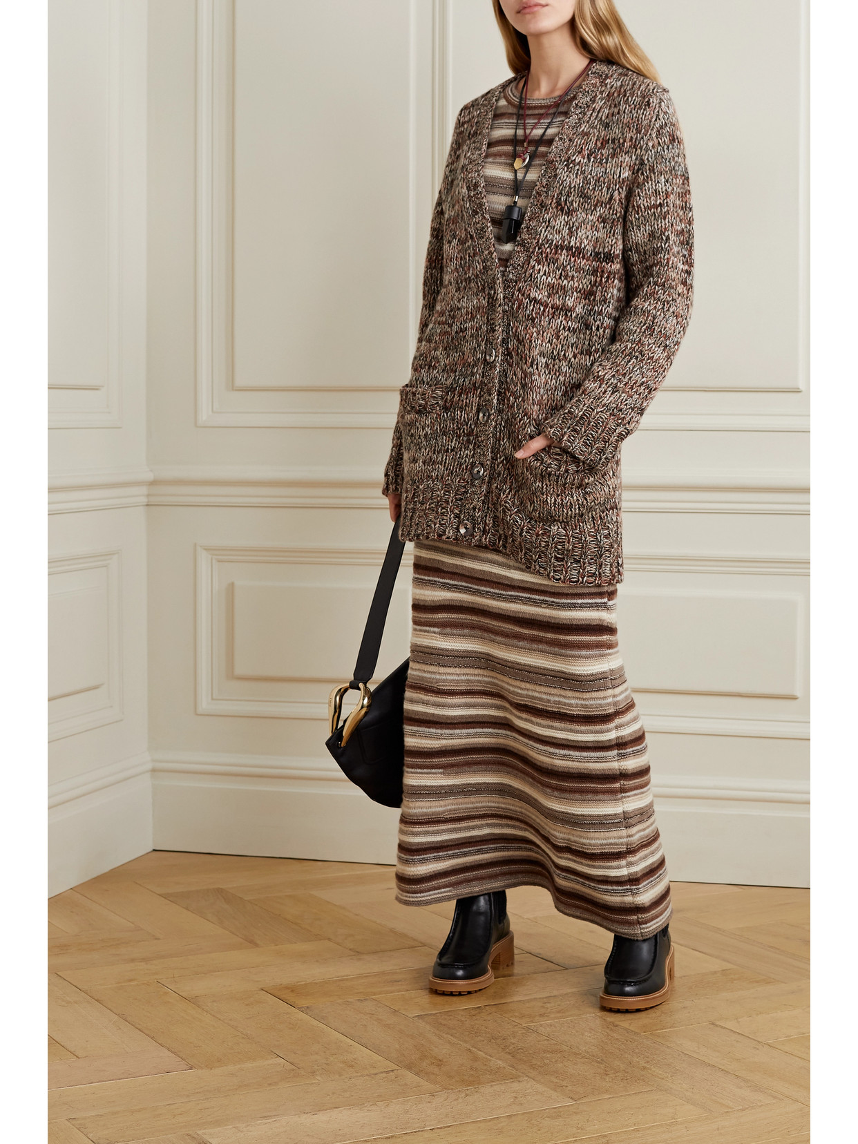 Chloé Cashmere And Wool-blend Cardigan In Multicolor | ModeSens