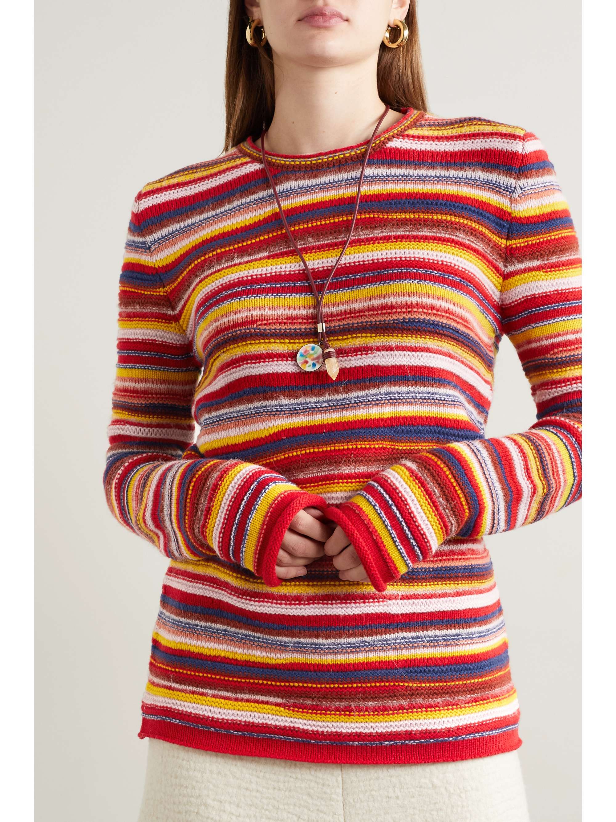 CHLOÉ Striped cashmere-blend sweater