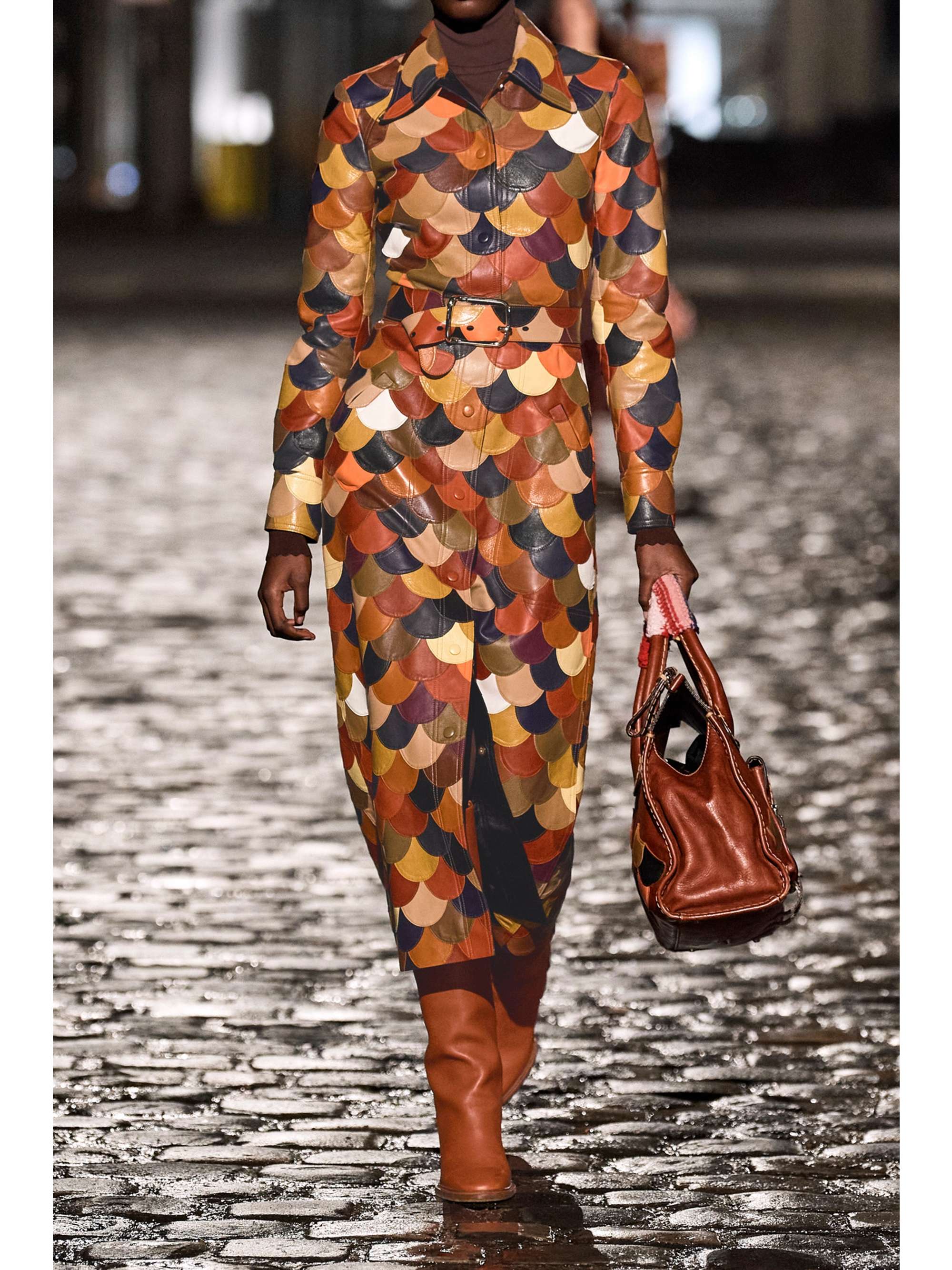 patchwork leather jacket