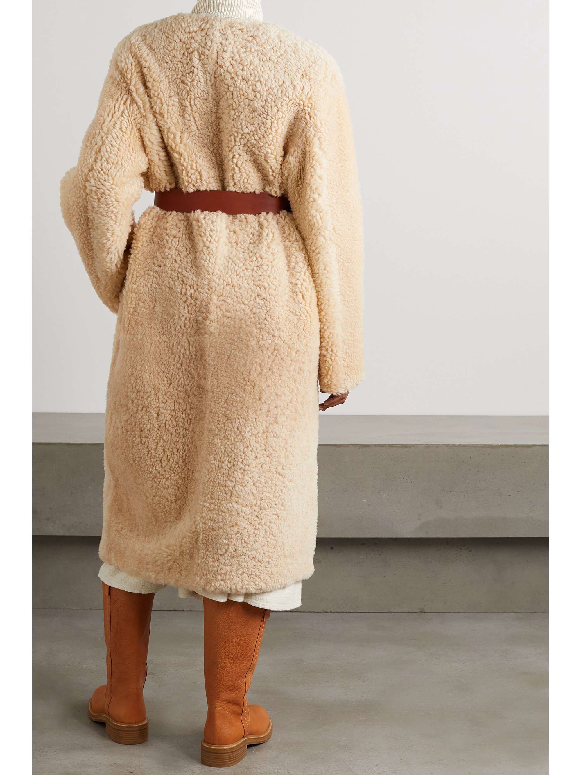 CHLOÉ Belted shearling coat