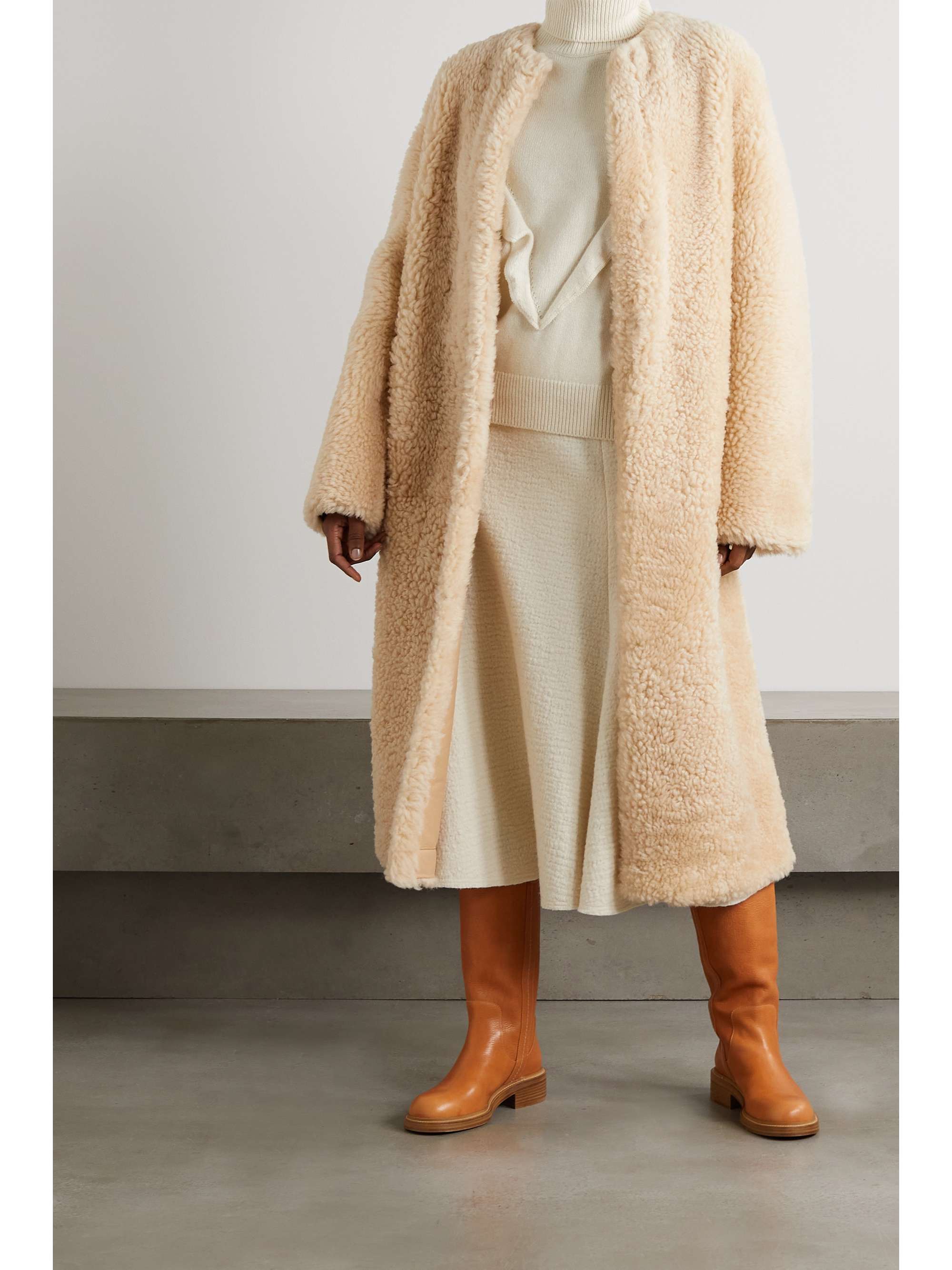 CHLOÉ Belted shearling coat