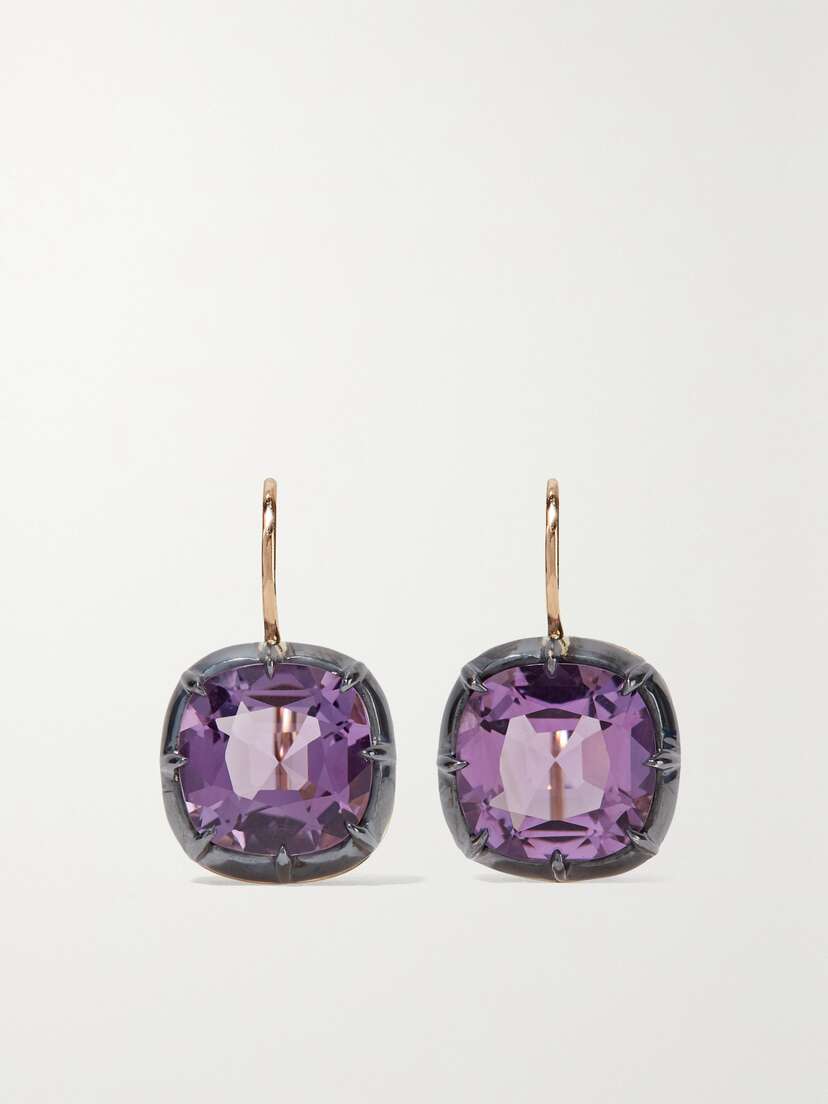 Fred Leighton Collection 18-karat Gold Amethyst Earrings