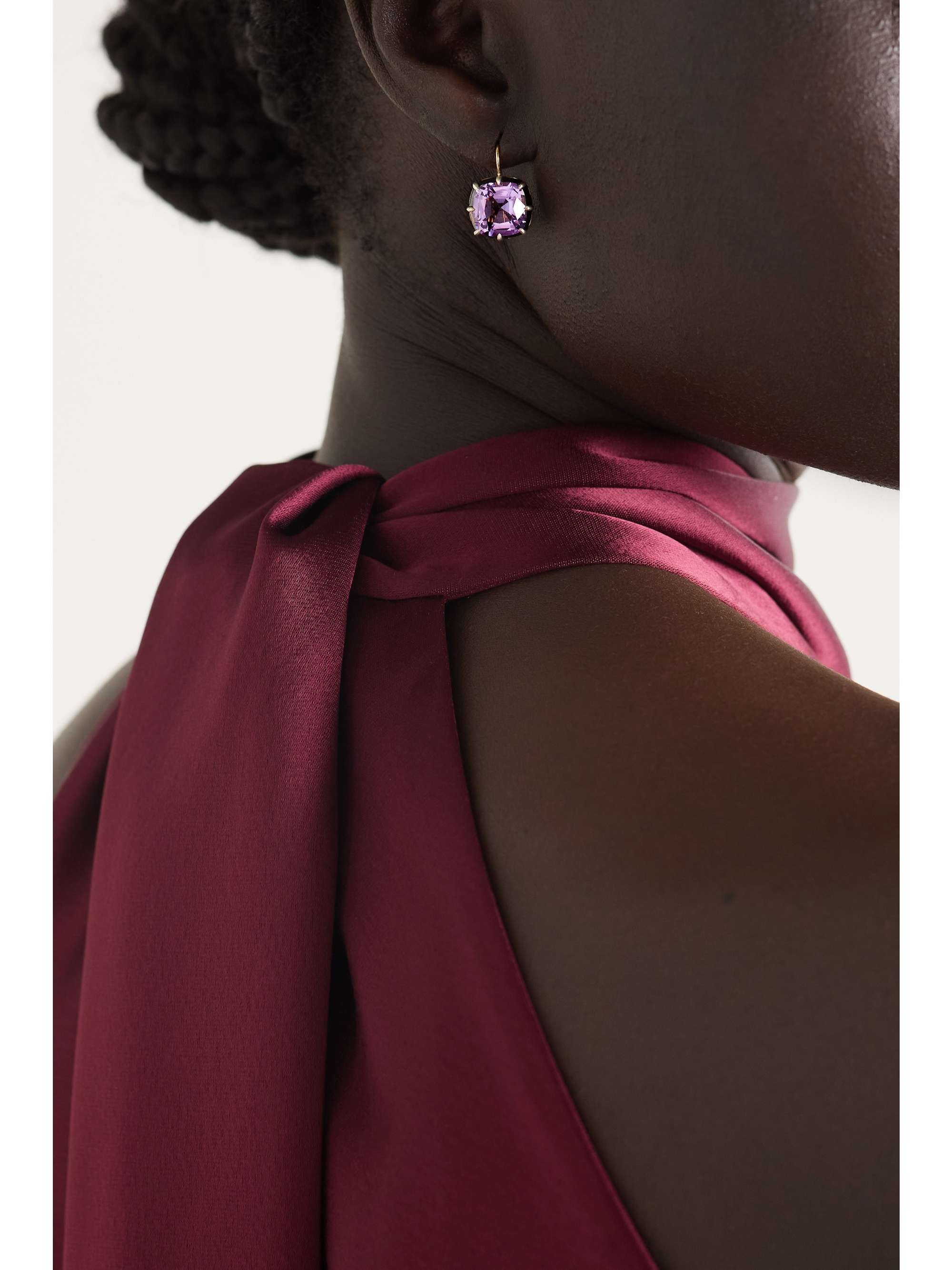 FRED LEIGHTON Boucles d'oreilles en or 18 carats (750/1000) et améthystes Collection