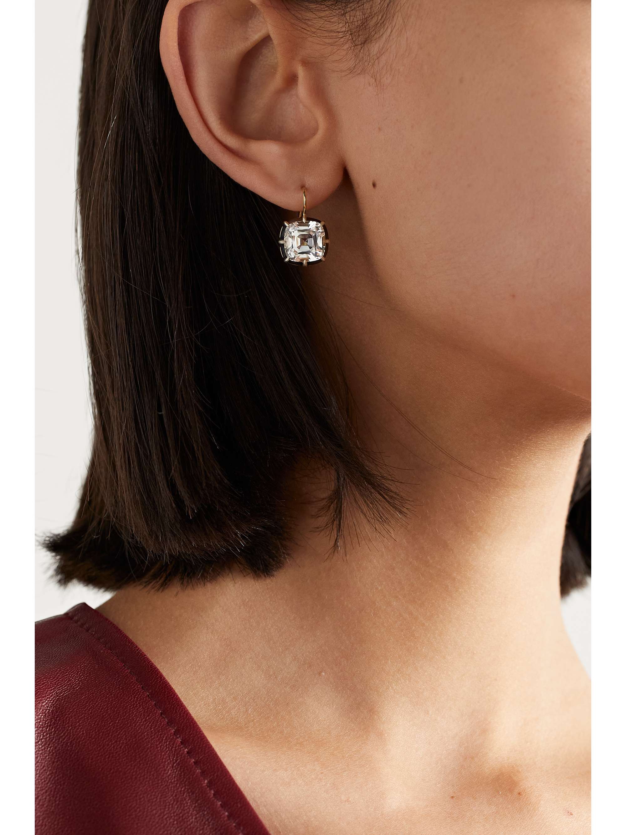 FRED LEIGHTON Collection 18-karat gold and sterling silver citrine earrings