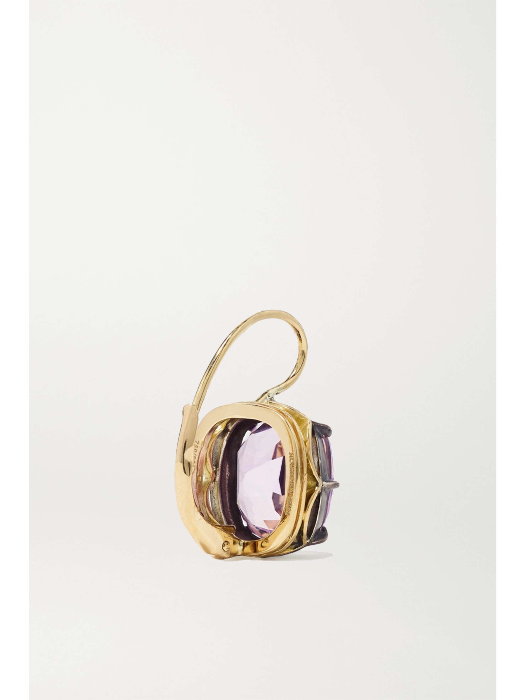 FRED LEIGHTON Collection 18K 黄金、纯银、黄水晶耳环