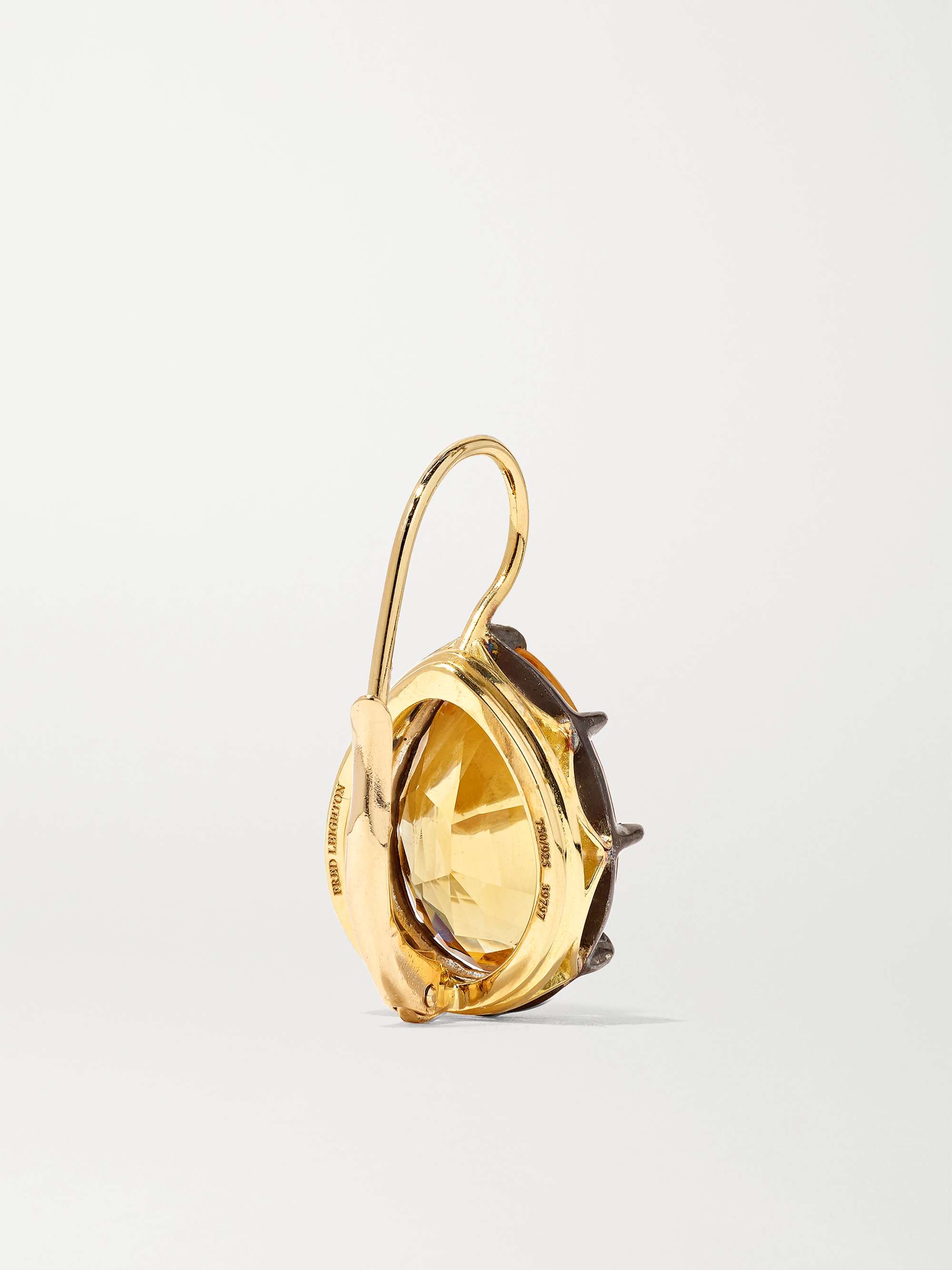 FRED LEIGHTON Collection 18-karat gold, sterling silver and topaz earrings