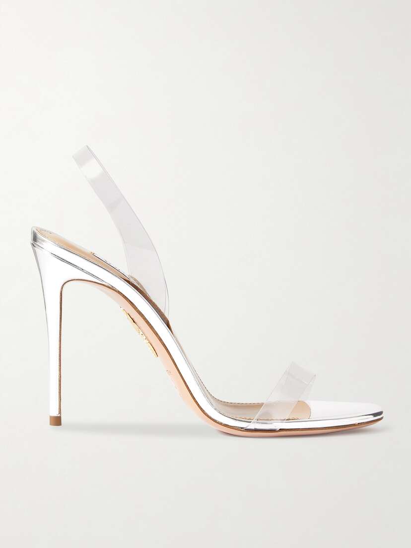 Aquazzura So Nude 105 Pvc Slingback Sandals
