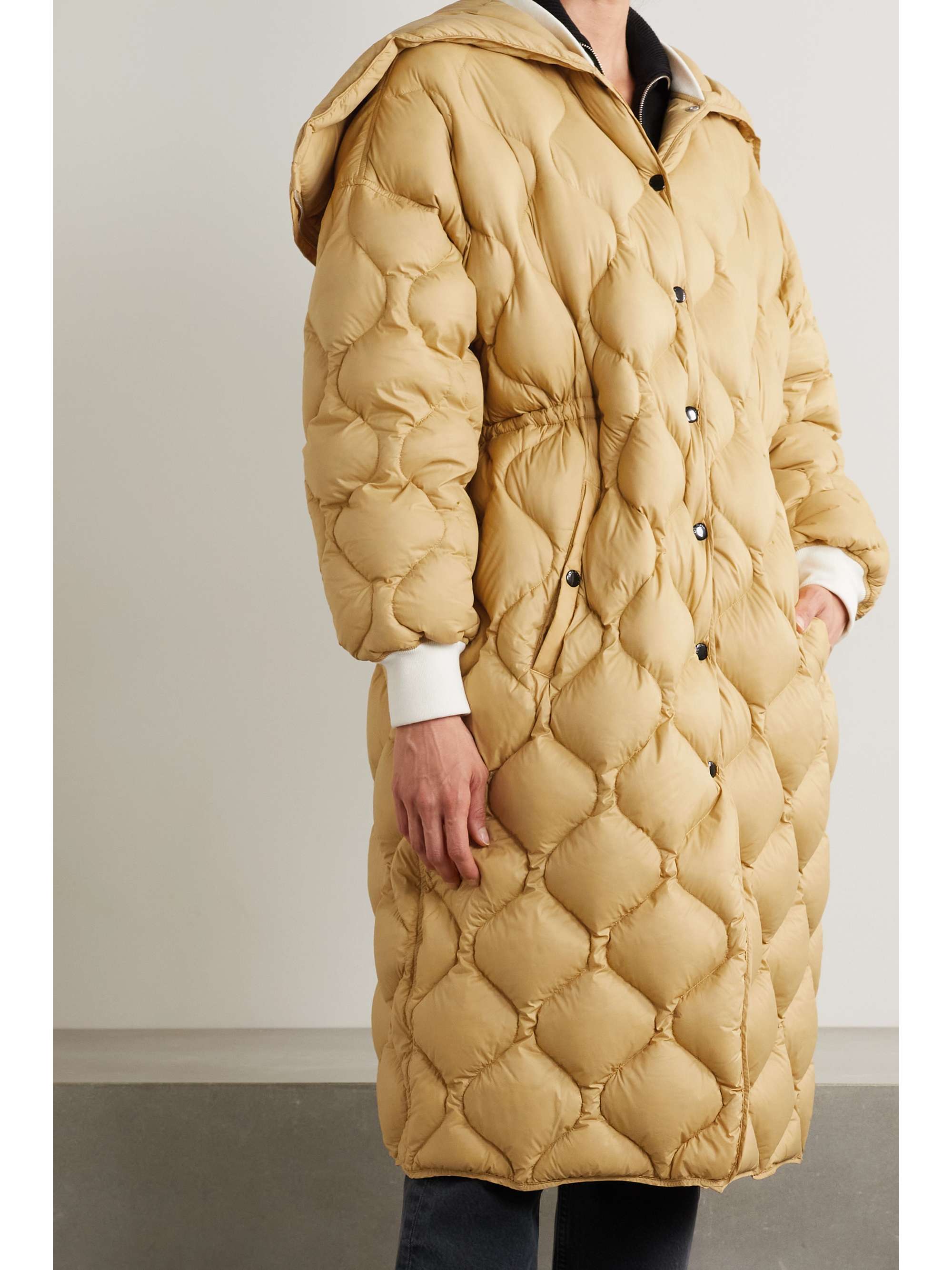 RAG & BONE Rudy oversized quilted recycled shell hooded jacket