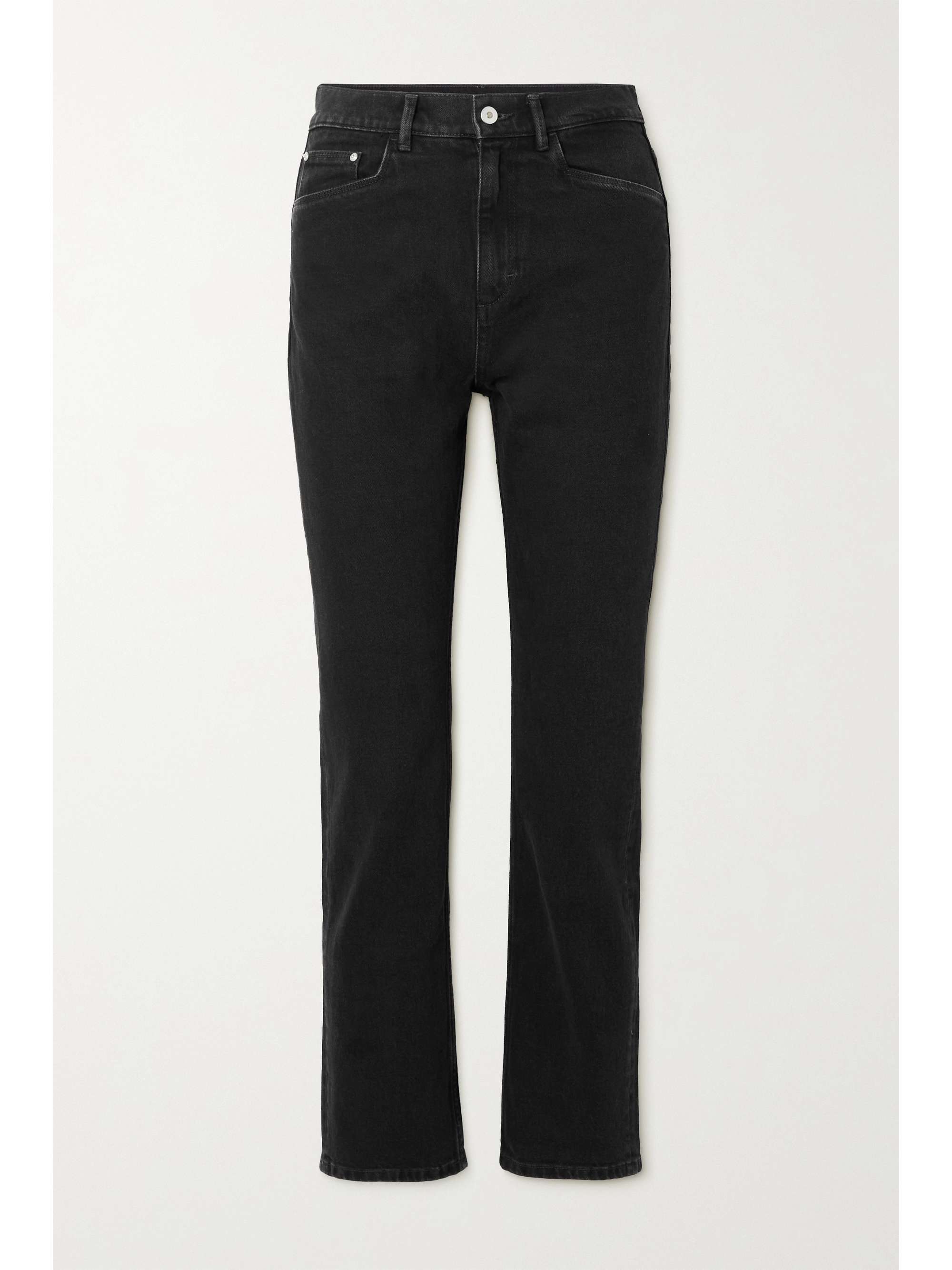 Black Carnation cropped mid-rise 