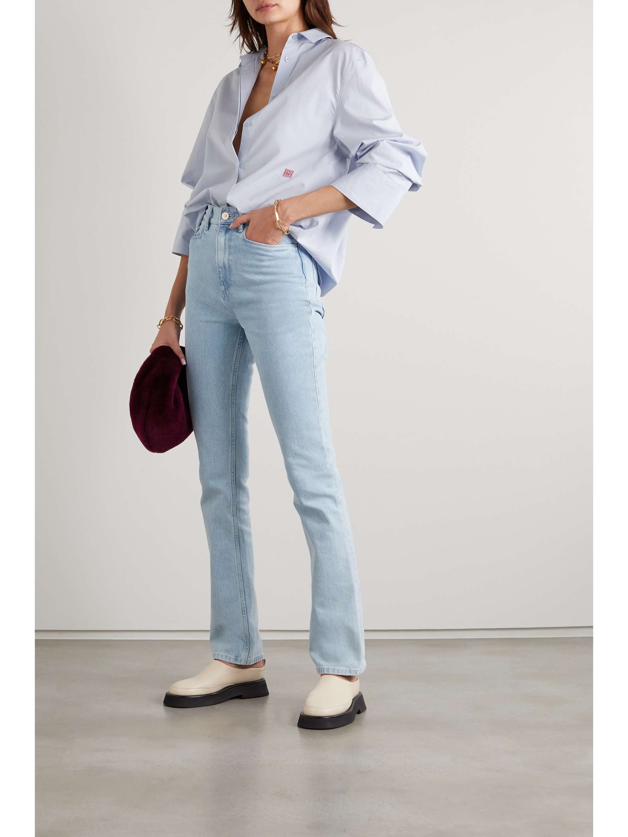 Light denim Aster high-rise slim-leg 