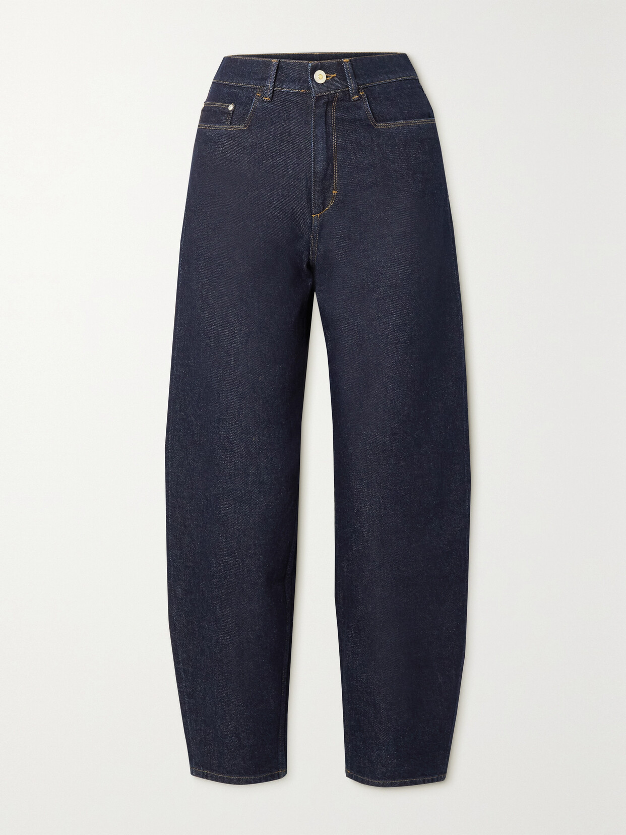 Wandler - + Net Sustain Chamomile Organic Cropped High-rise Tapered Jeans - Blue