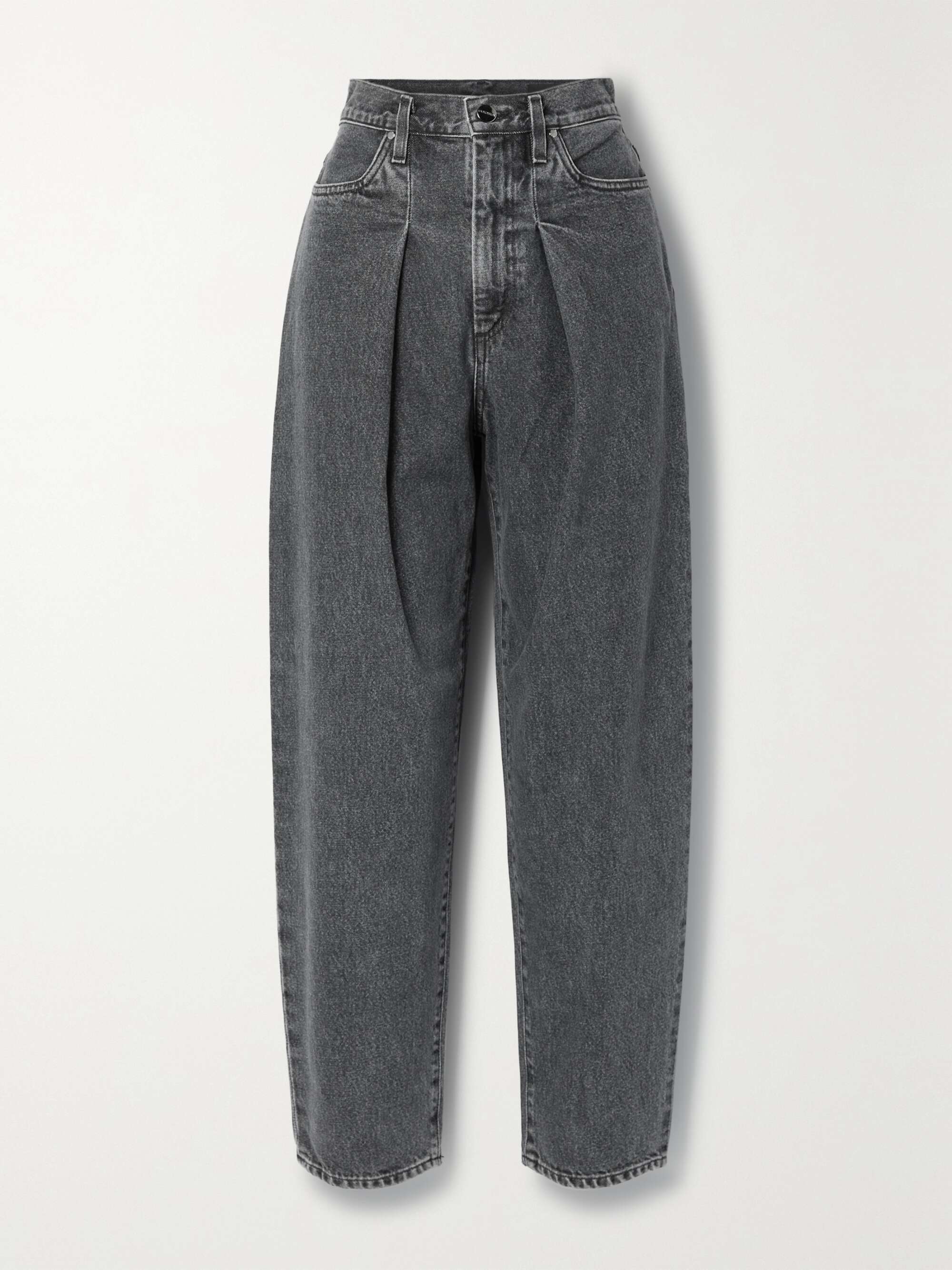Black The Pleat Curve high-rise tapered 