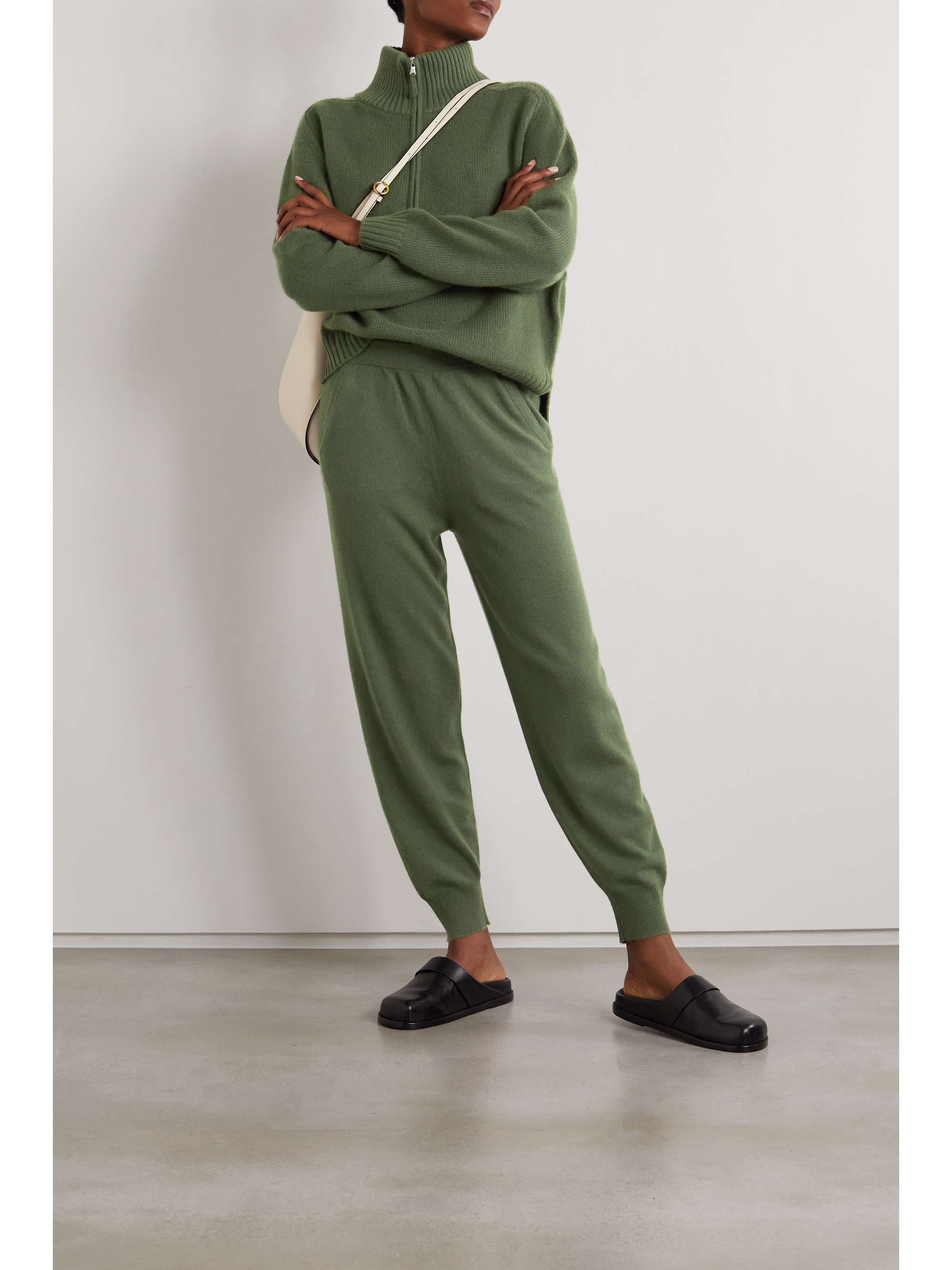 allude cashmere track pants