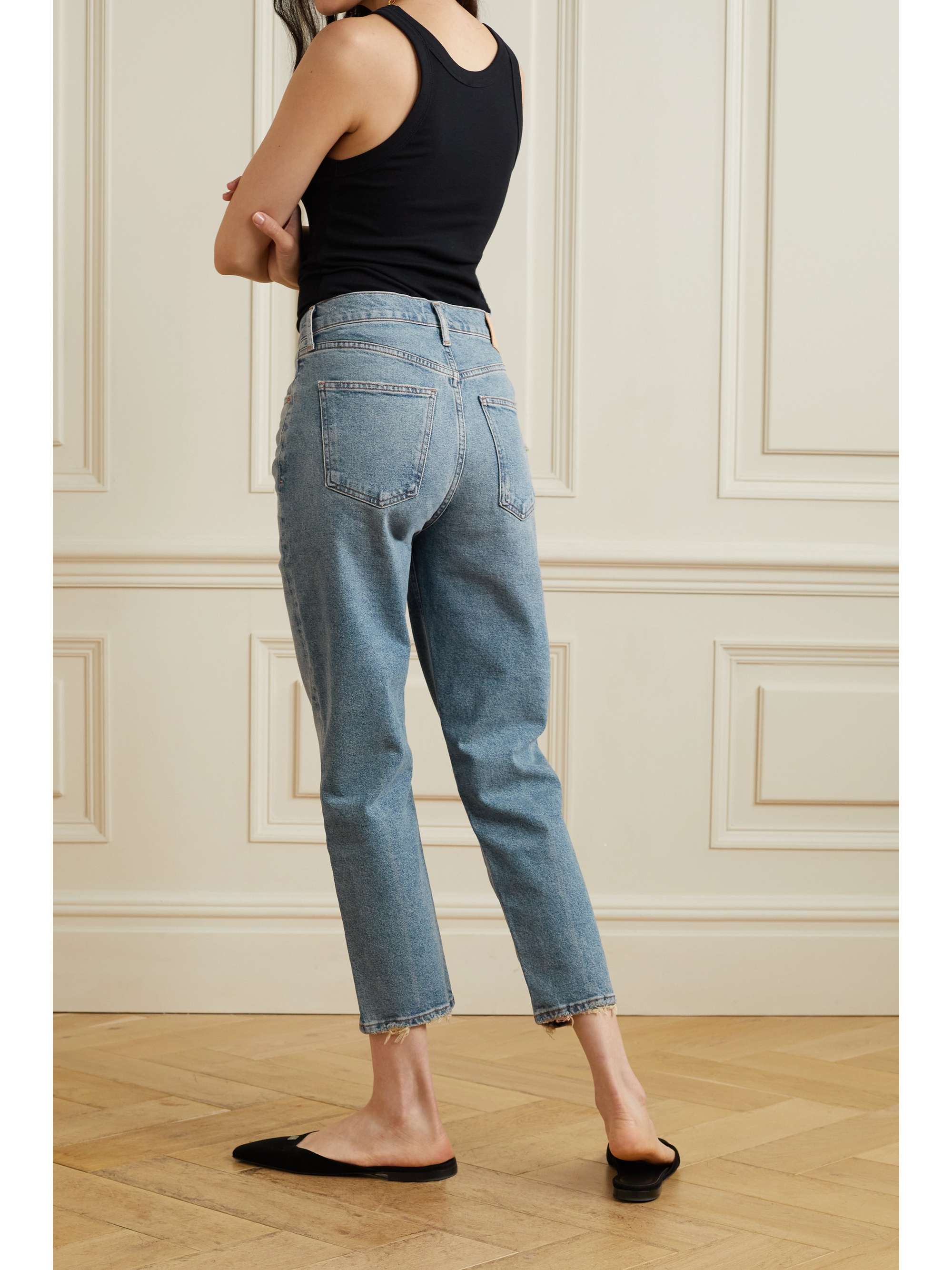 Mid denim Marlee cropped high-rise 