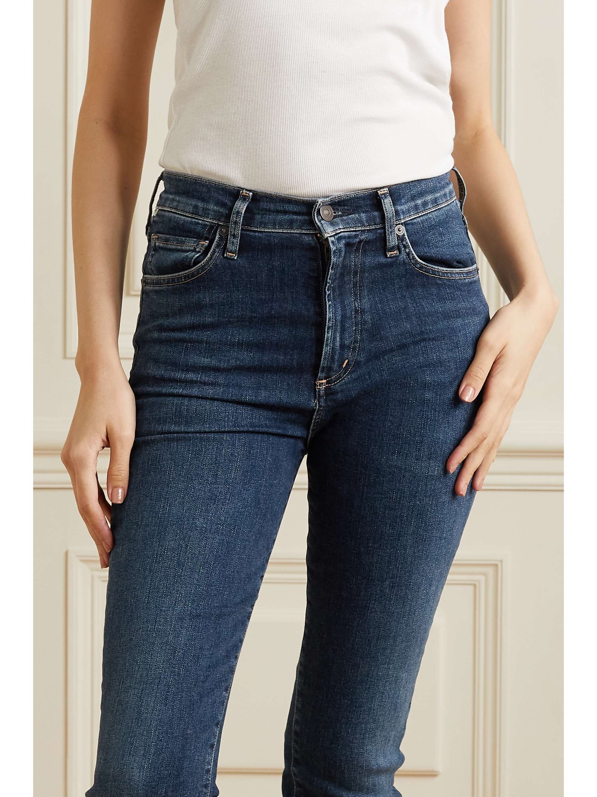 Dark denim Olivia high-rise slim-leg 
