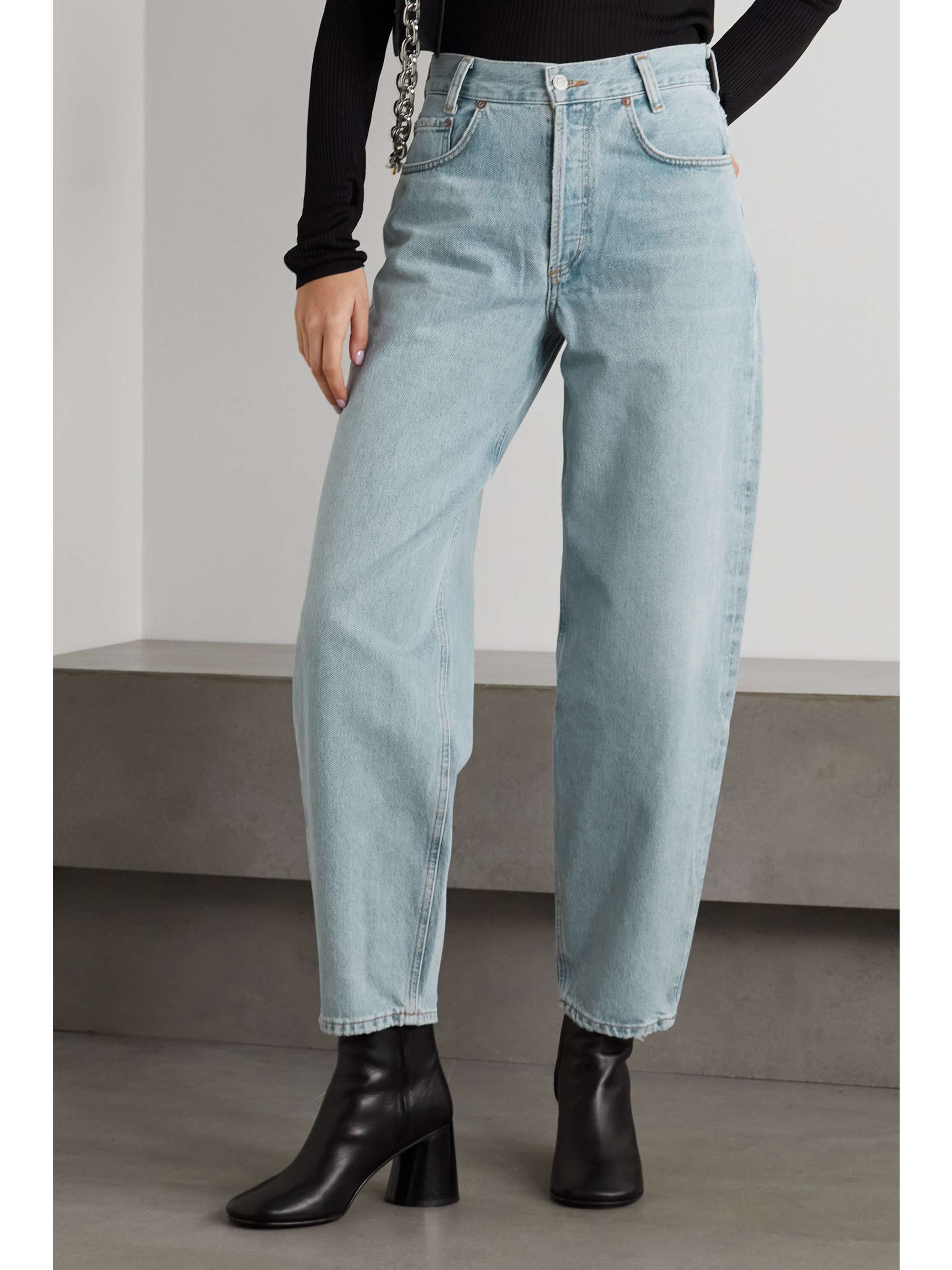 agolde darted balloon baggy tapered jeans