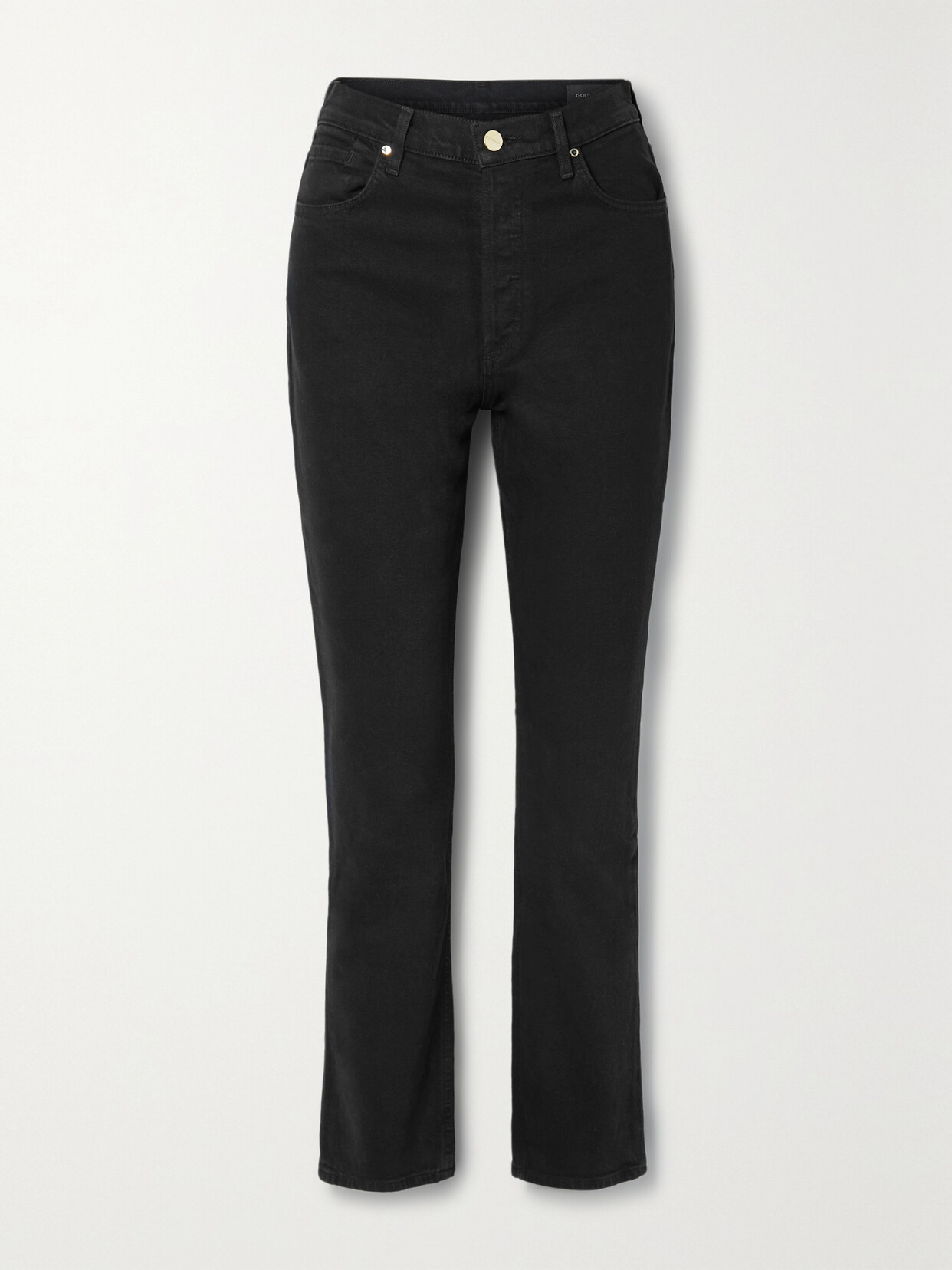GOLDSIGN - Morgan High-rise Straight-leg Jeans - Black 22 Awaiting product image