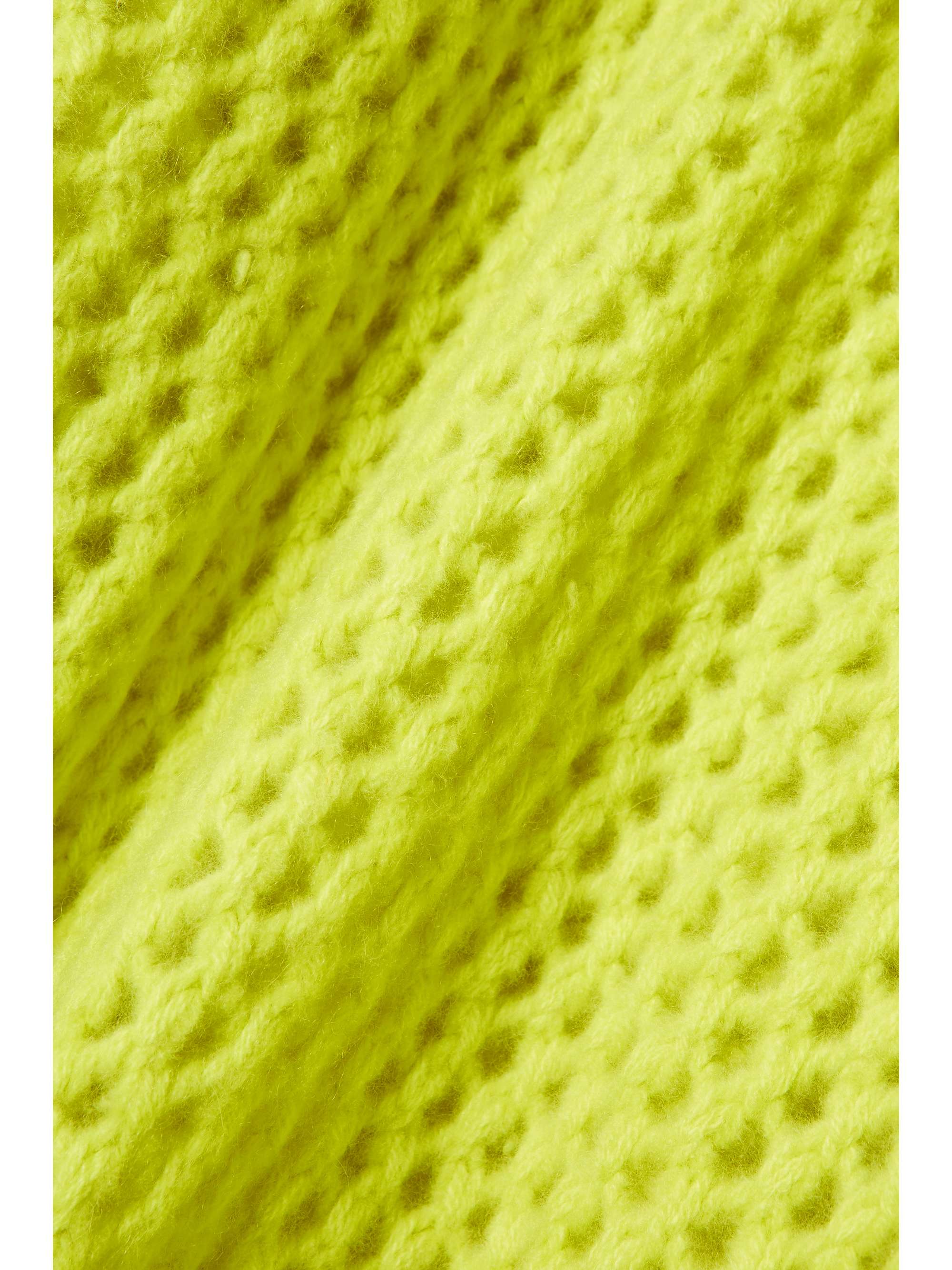THE ELDER STATESMAN Open-knit cashmere turtleneck sweater
