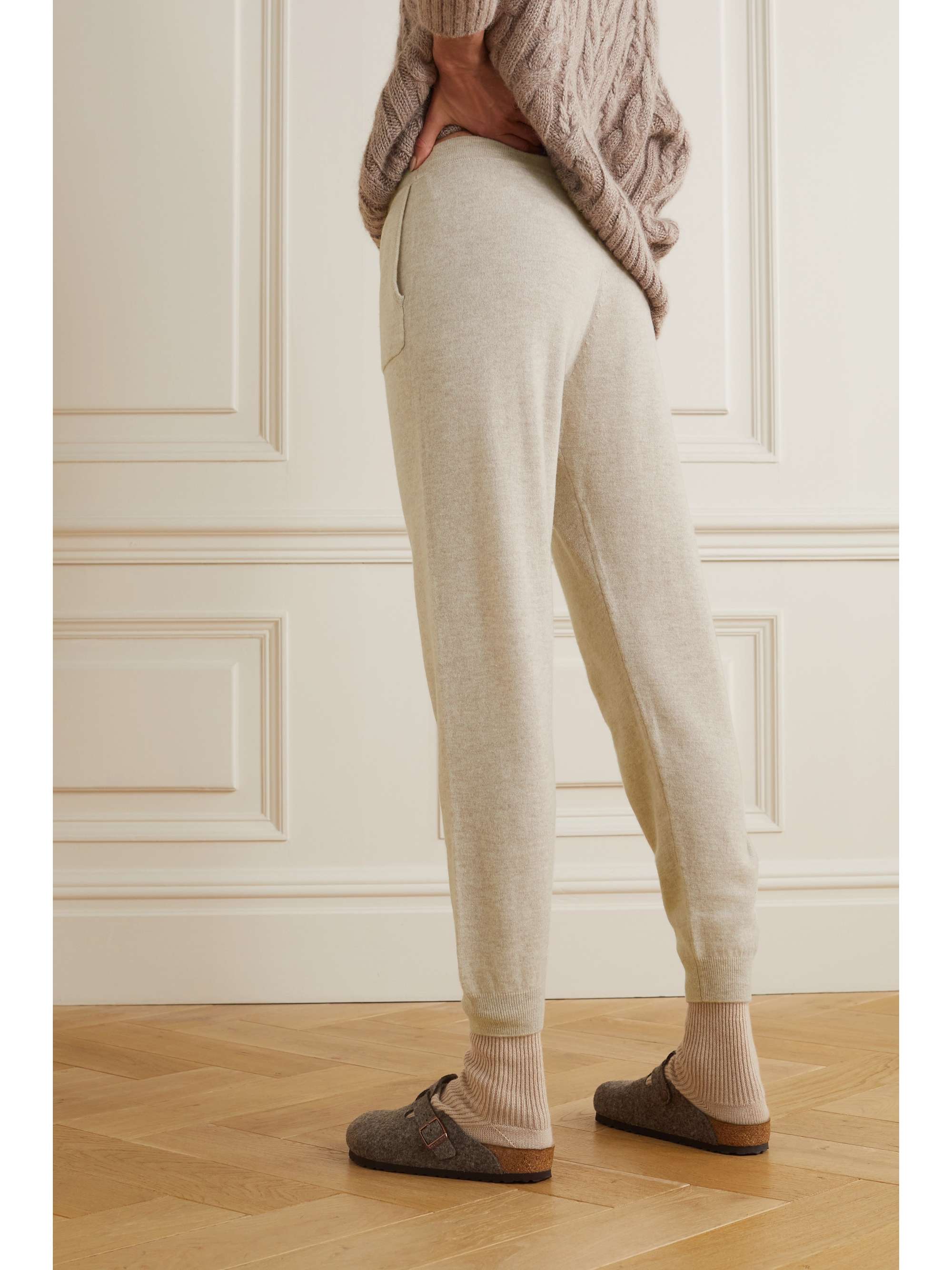 allude cashmere track pants