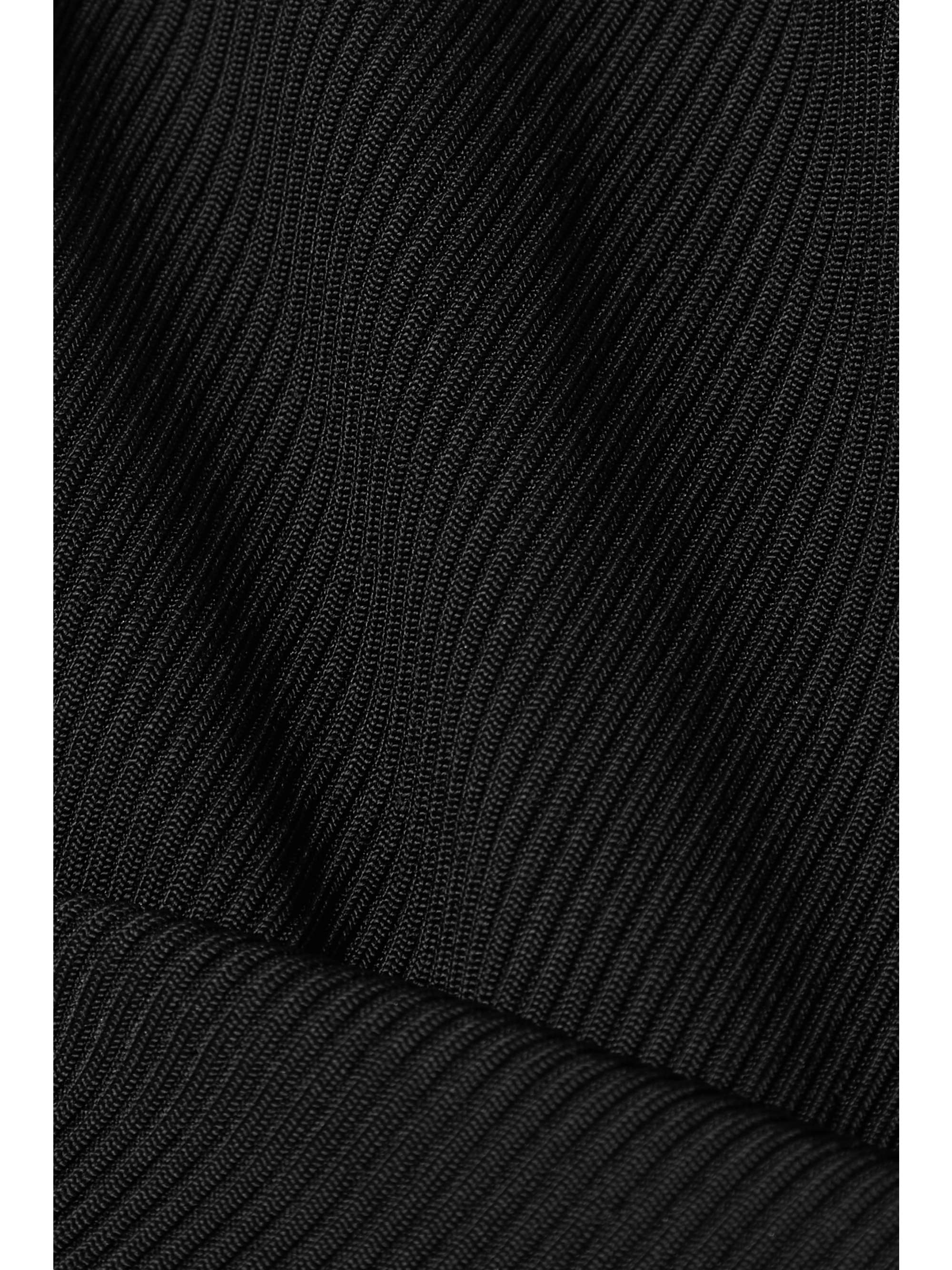 GOLDSIGN The Fonteyn offtheshoulder ruched ribbed stretchjersey