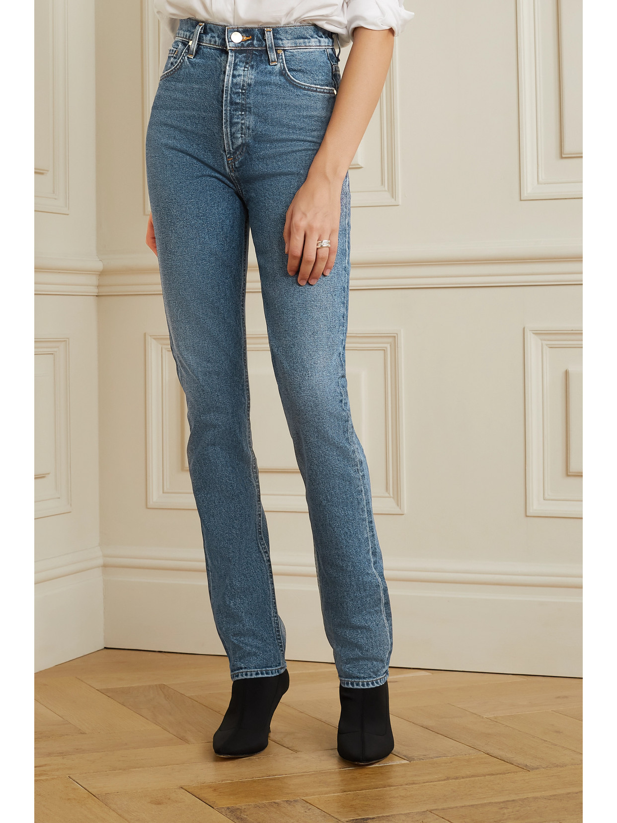 Lawler High-Rise Slim-Leg Jeans