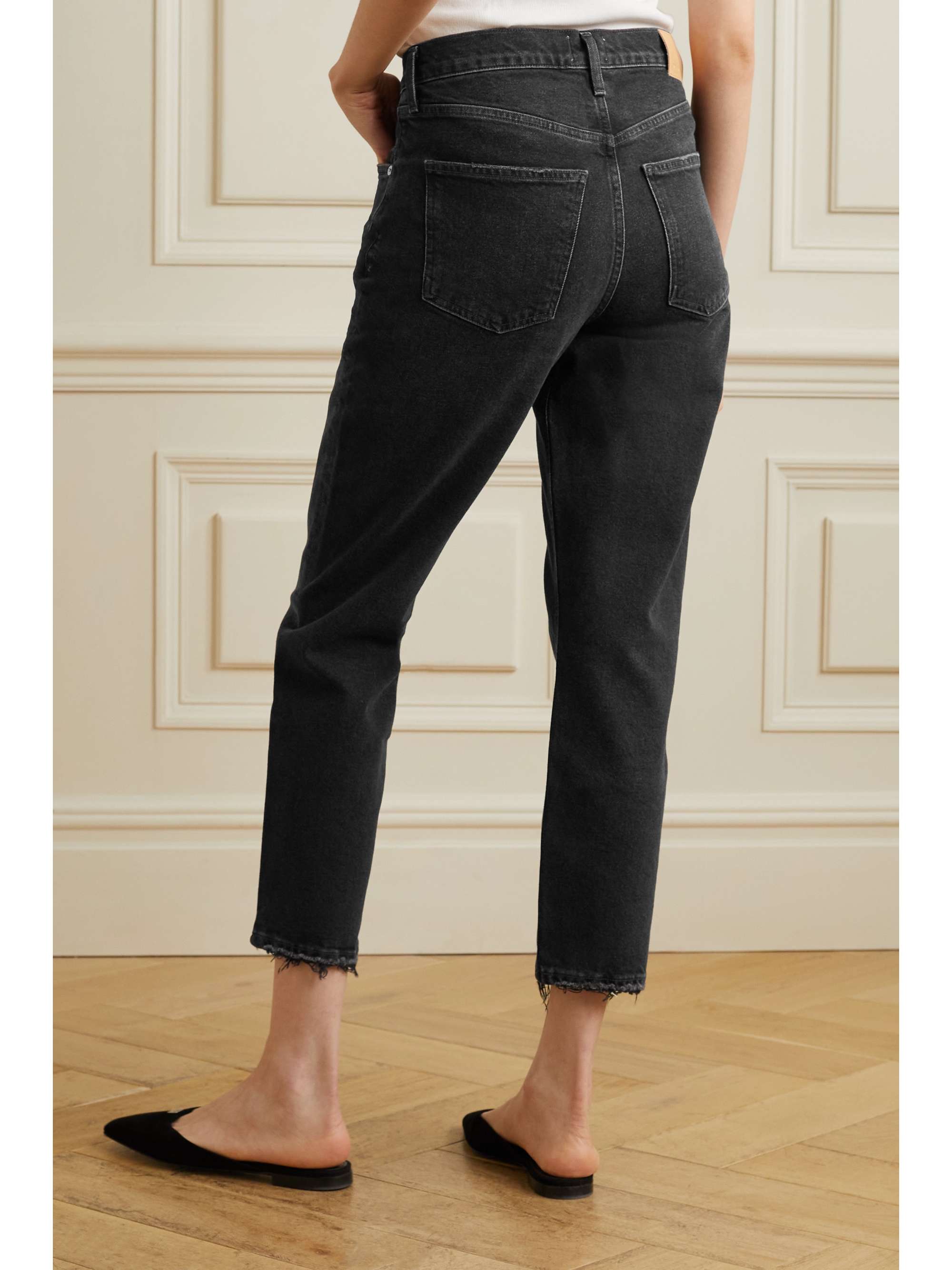 Marlee cropped high-rise tapered jeans 