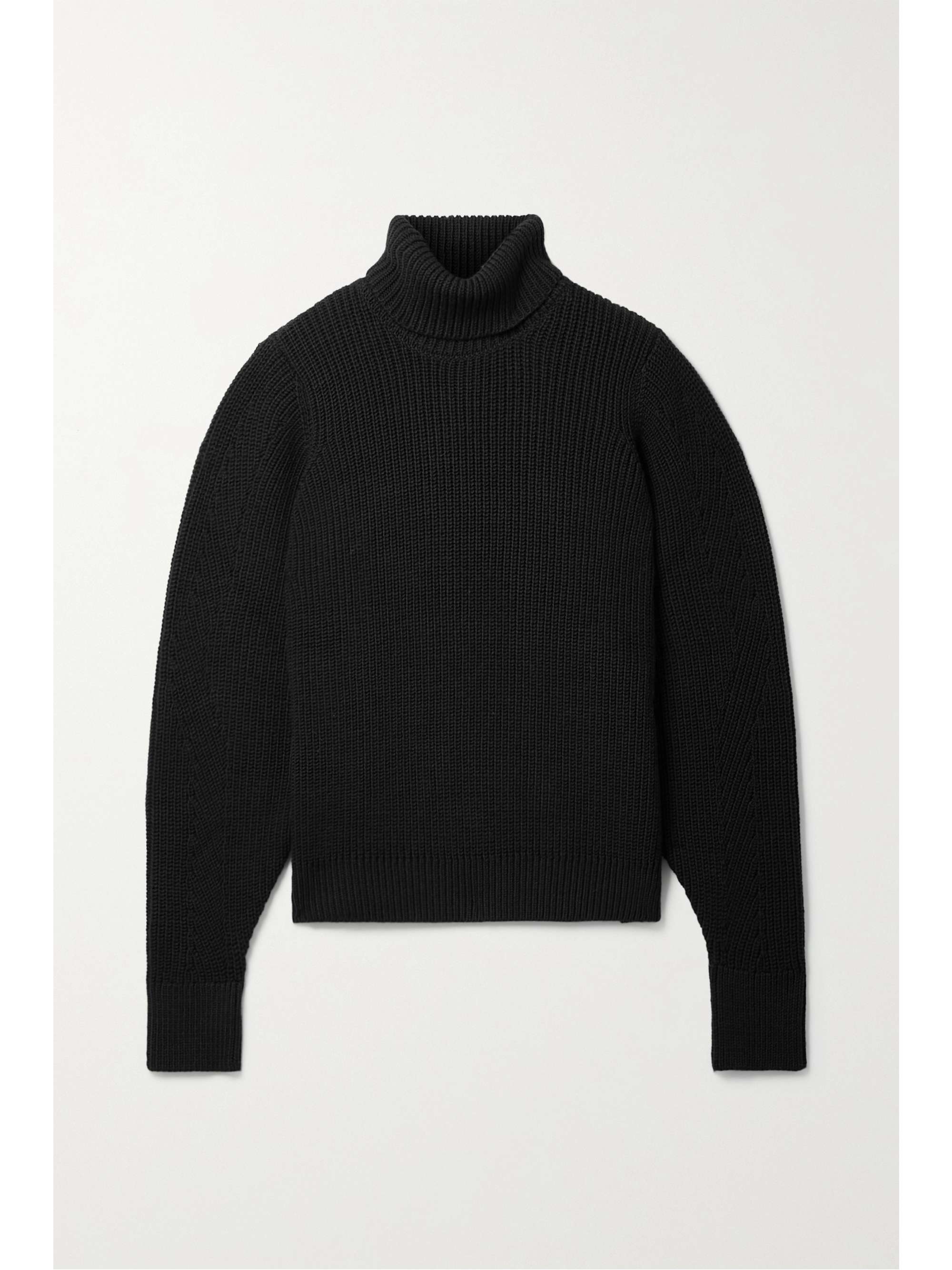 ribbed black sweater