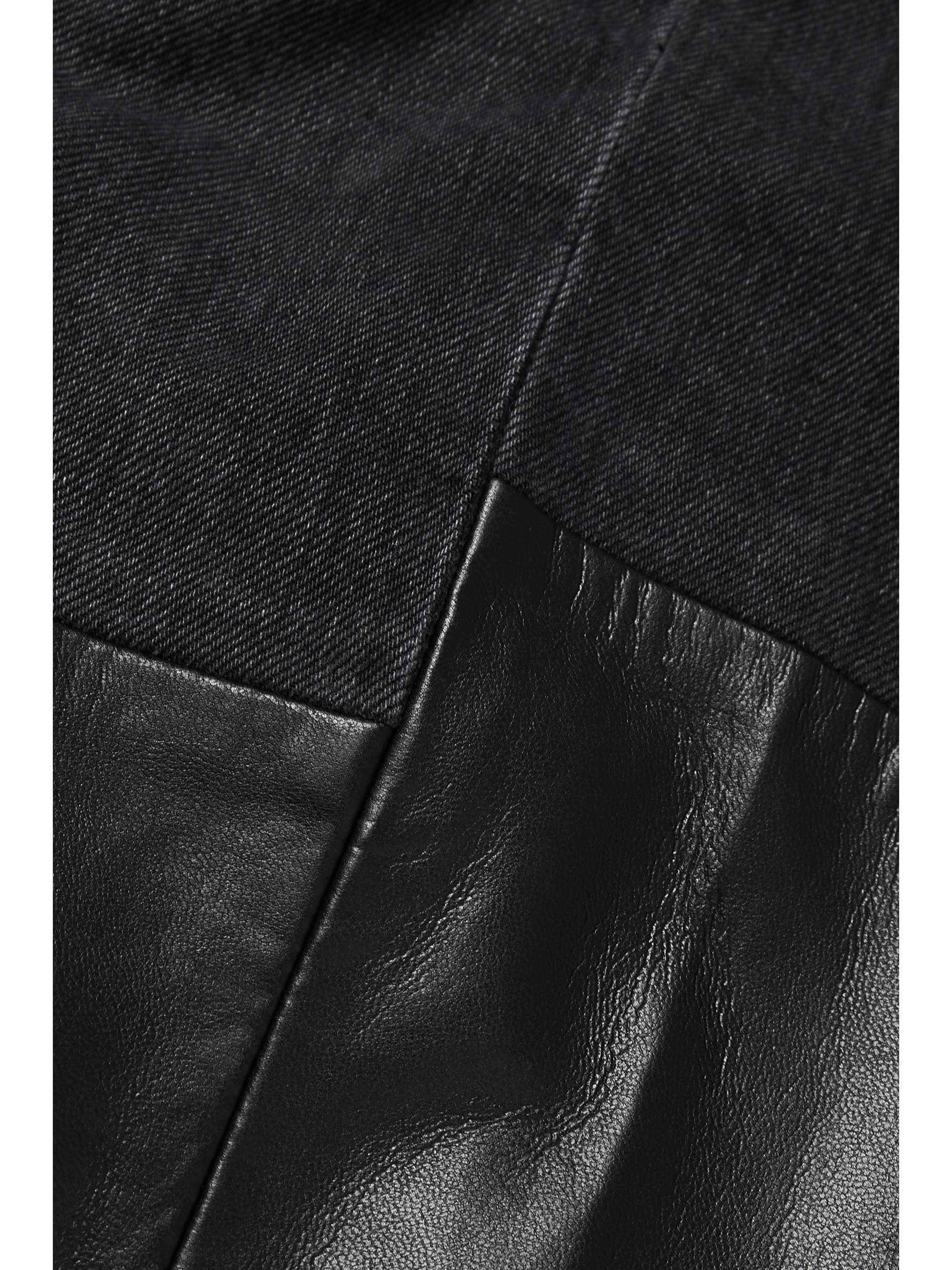 Black '90s Pinch Waist recycled leather 