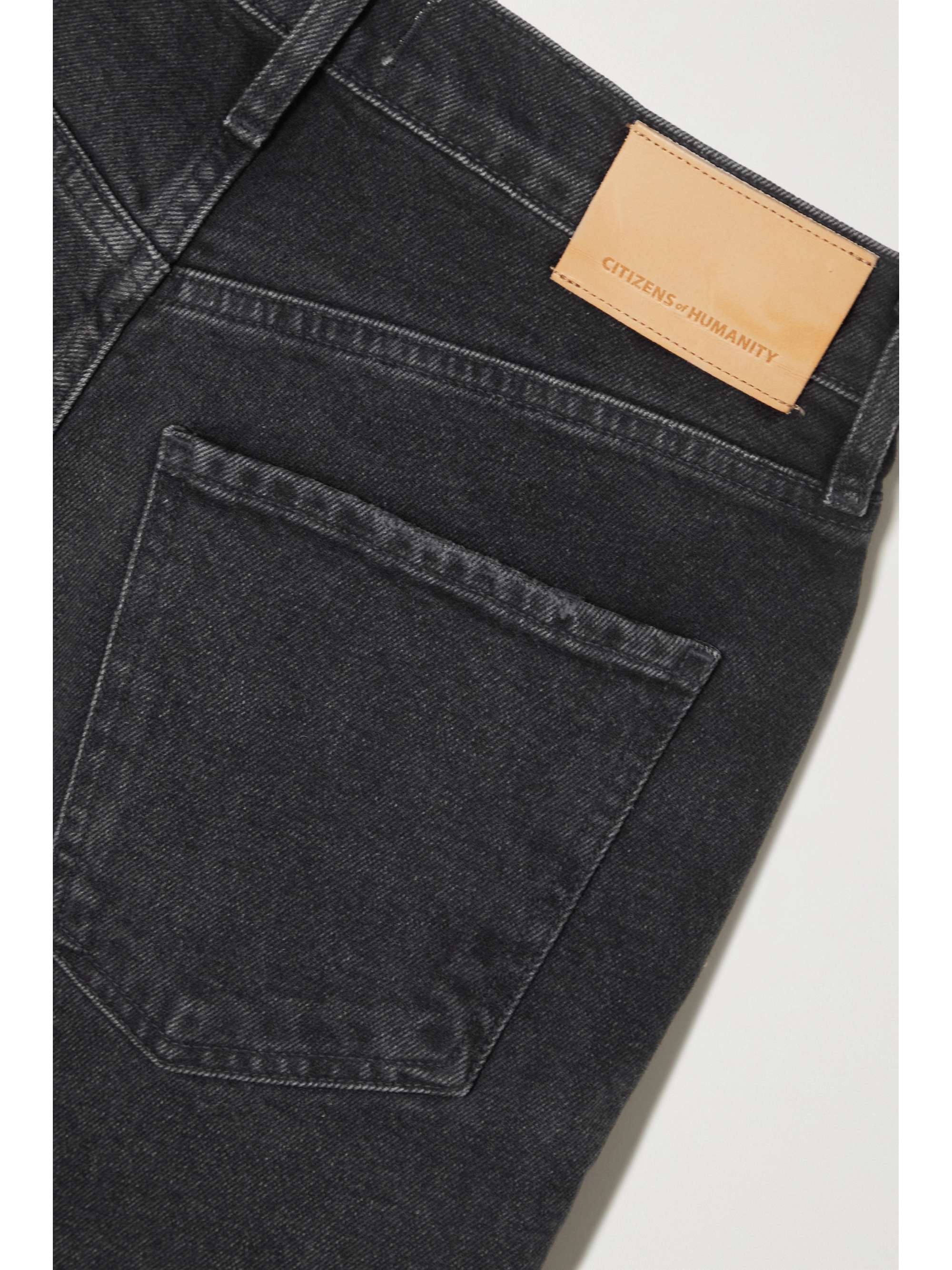 Black Jolene frayed high-rise straight-leg jeans | CITIZENS OF HUMANITY ...