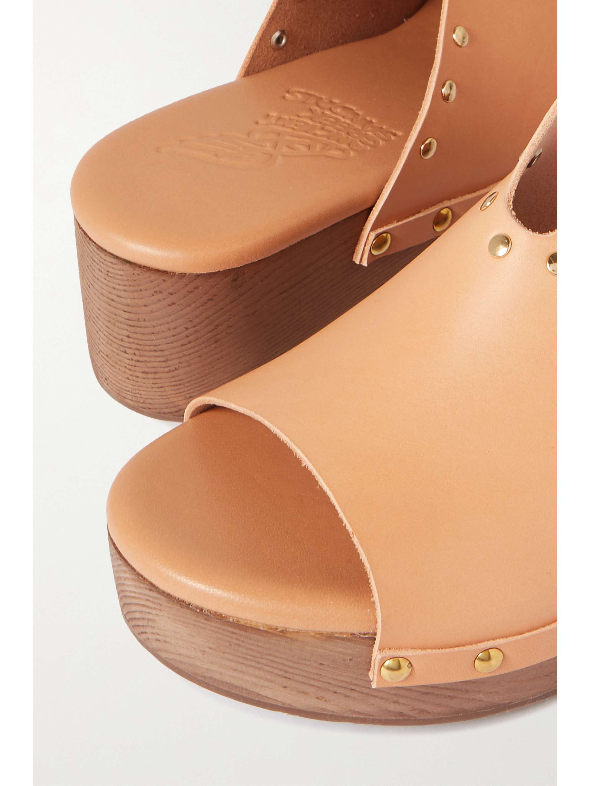 ANCIENT GREEK SANDALS Sagini leather platform clogs