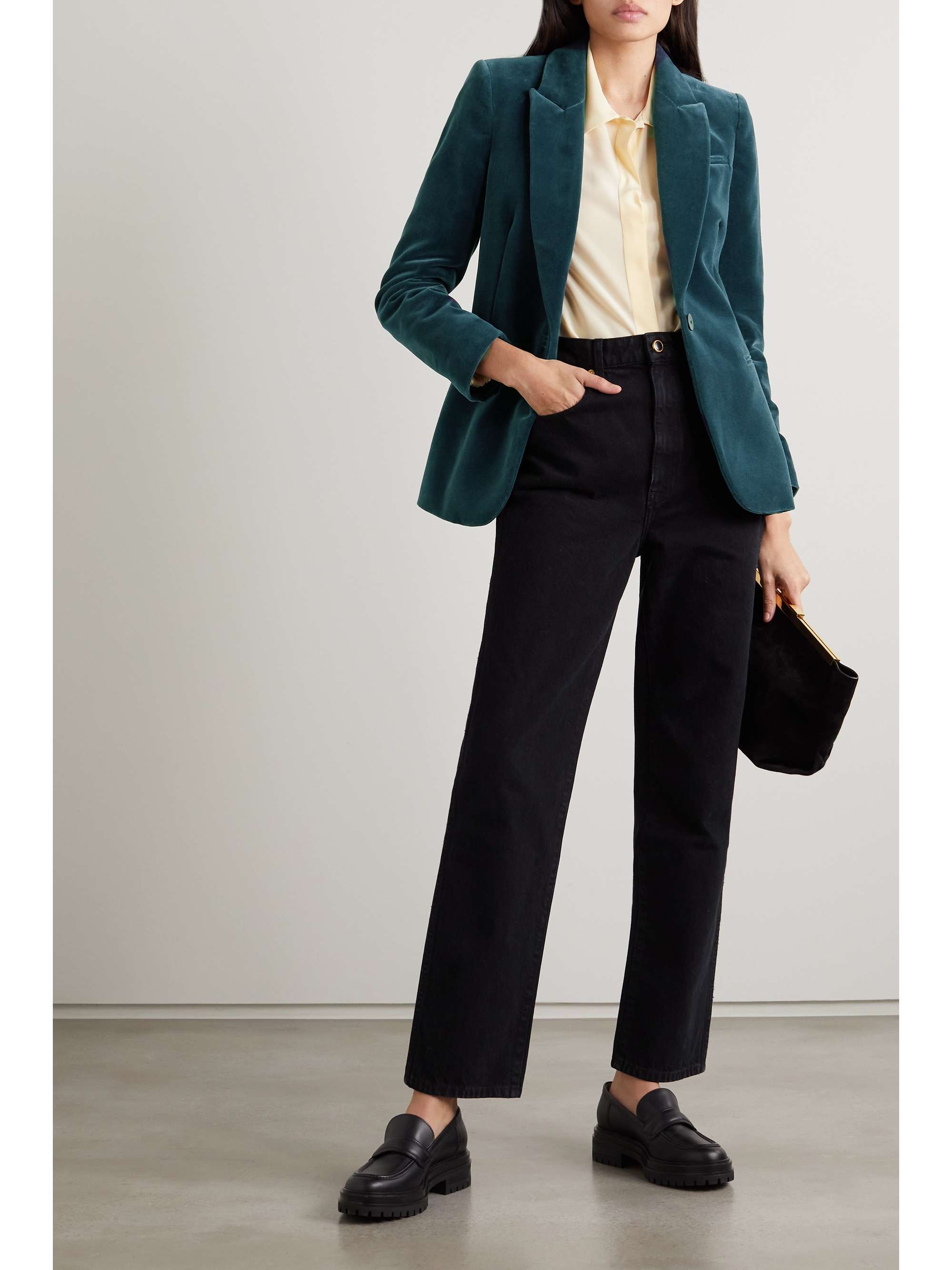 CEFINN Jamie cotton-velvet blazer