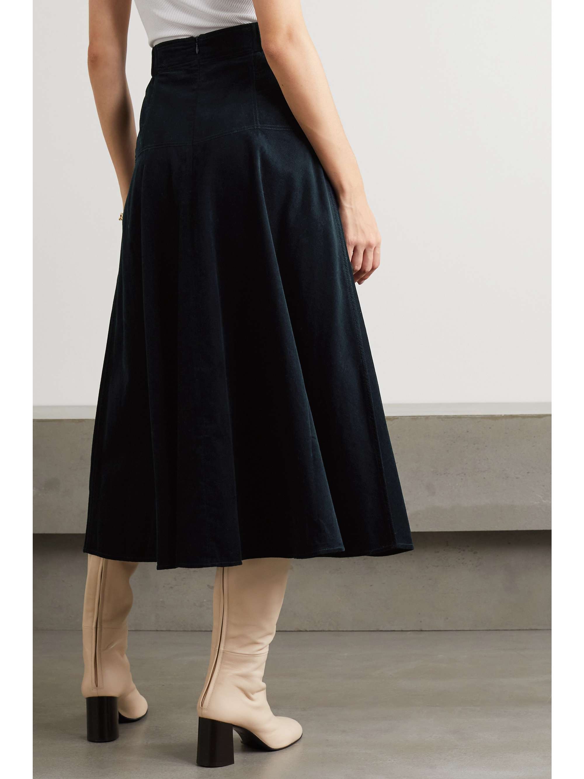 CEFINN Sierra cotton-corduroy midi skirt