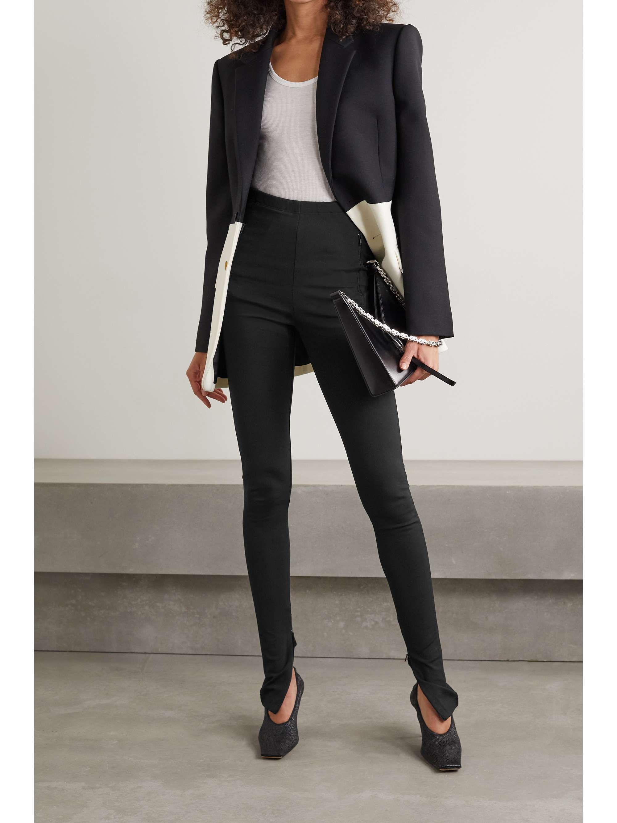 Black Stretch-ponte leggings | WARDROBE.NYC | NET-A-PORTER