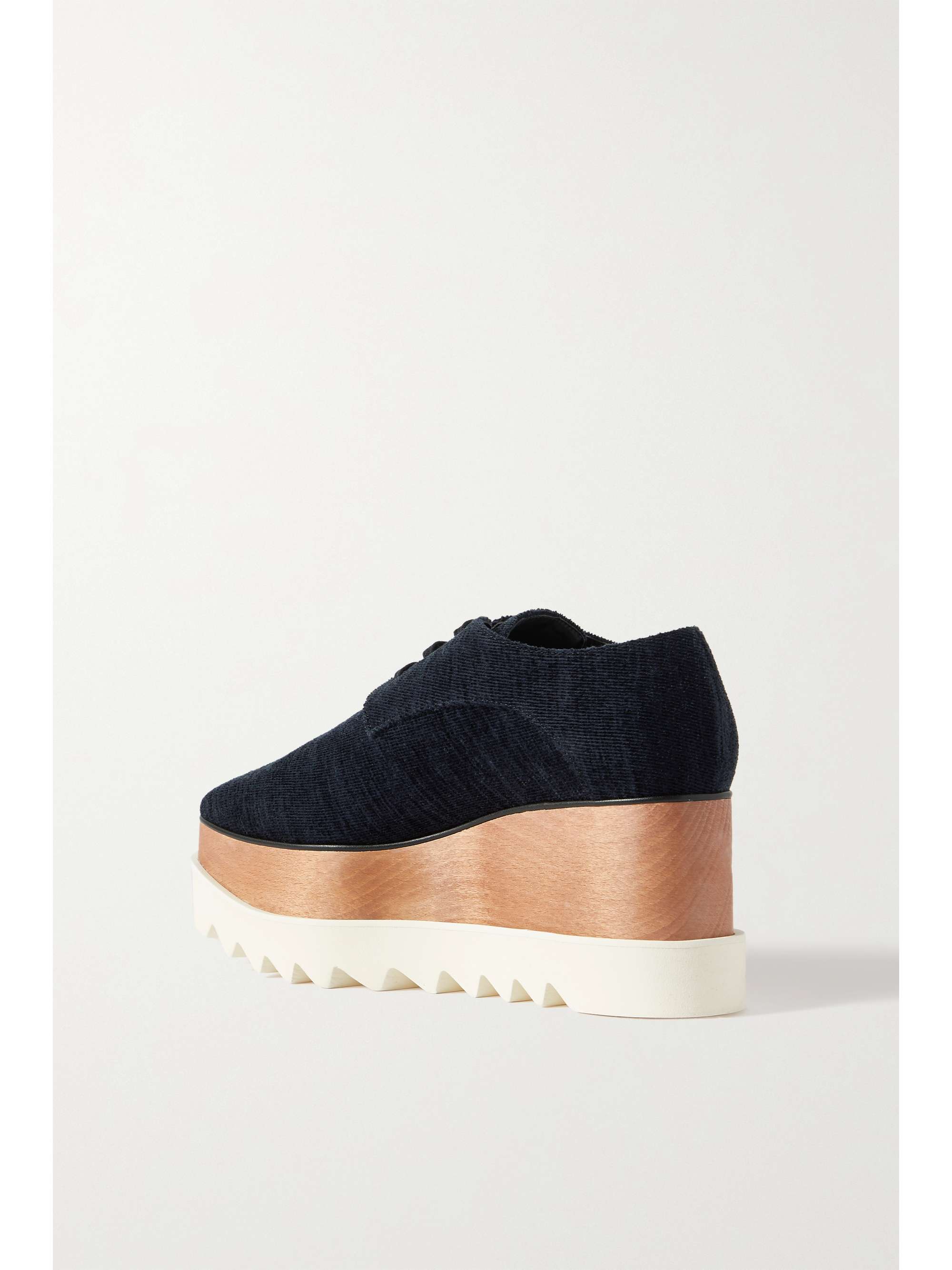 STELLA MCCARTNEY Elyse corduroy platform brogues
