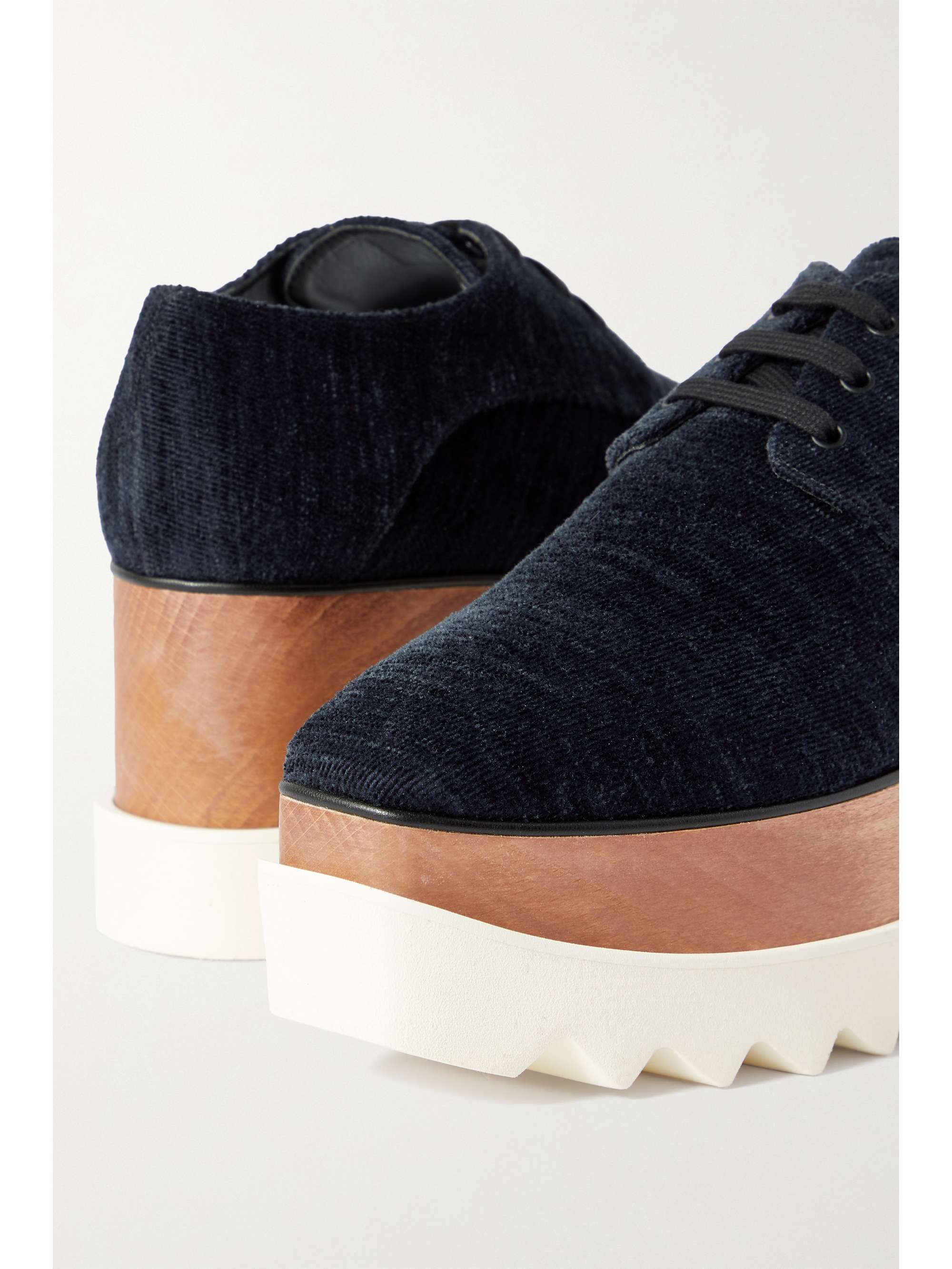 STELLA MCCARTNEY Elyse corduroy platform brogues