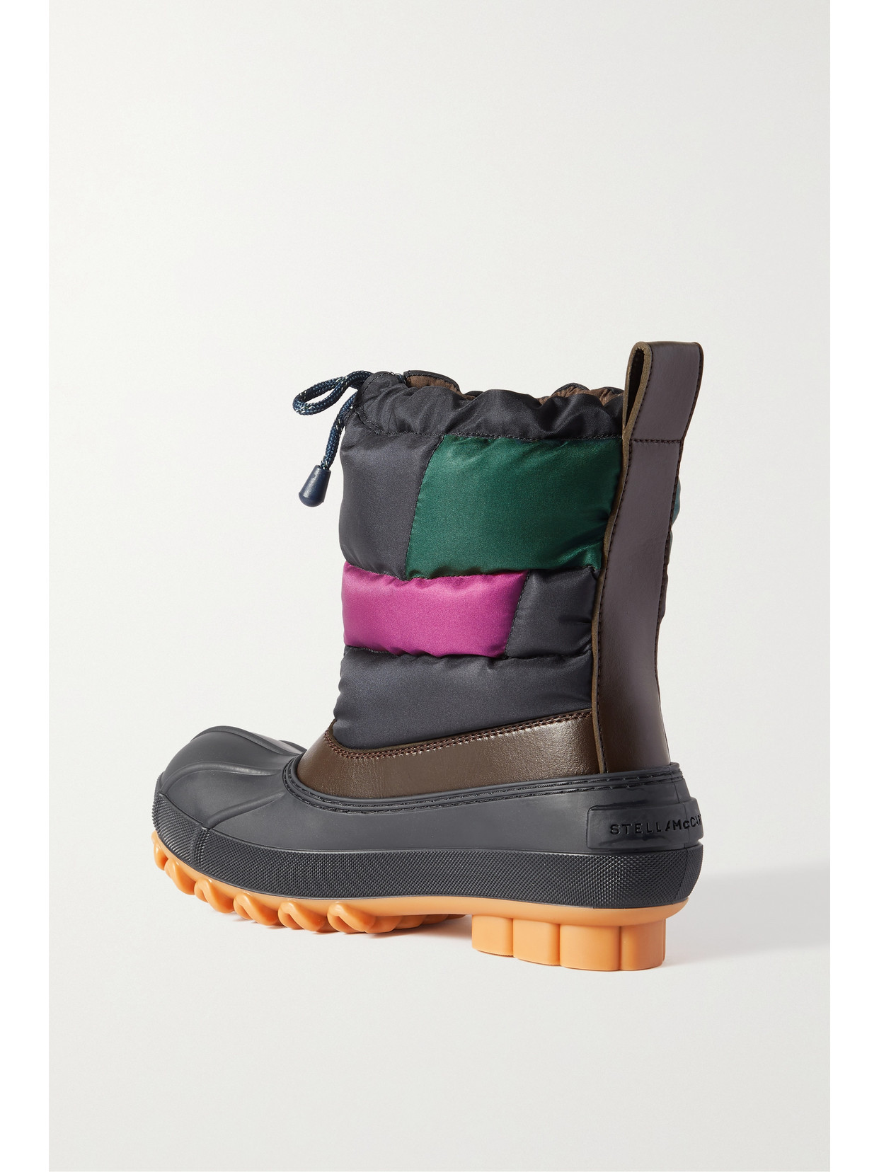 Vegetarian Material-Trimmed Rubber And Quilted Recycled Ankle Boots