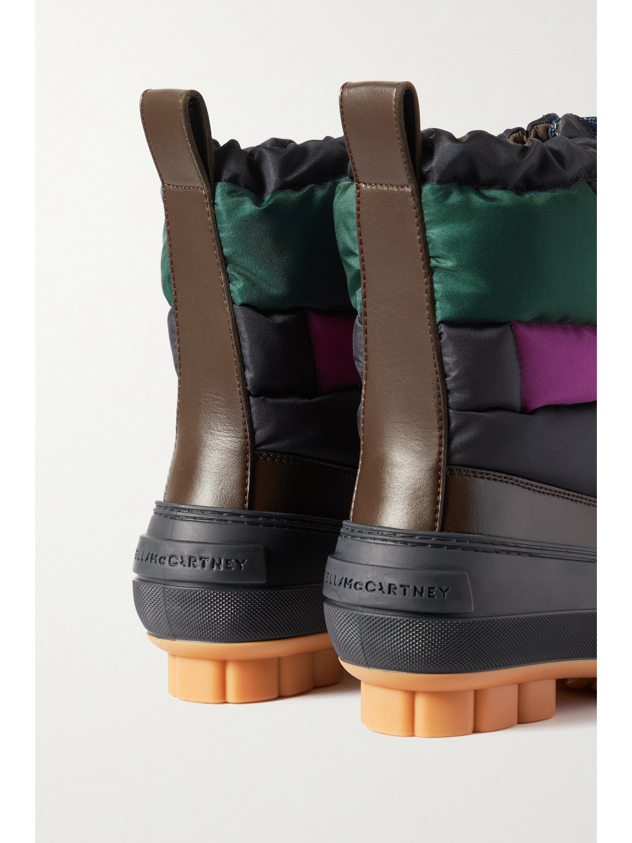 Vegetarian Material-Trimmed Rubber And Quilted Recycled Ankle Boots