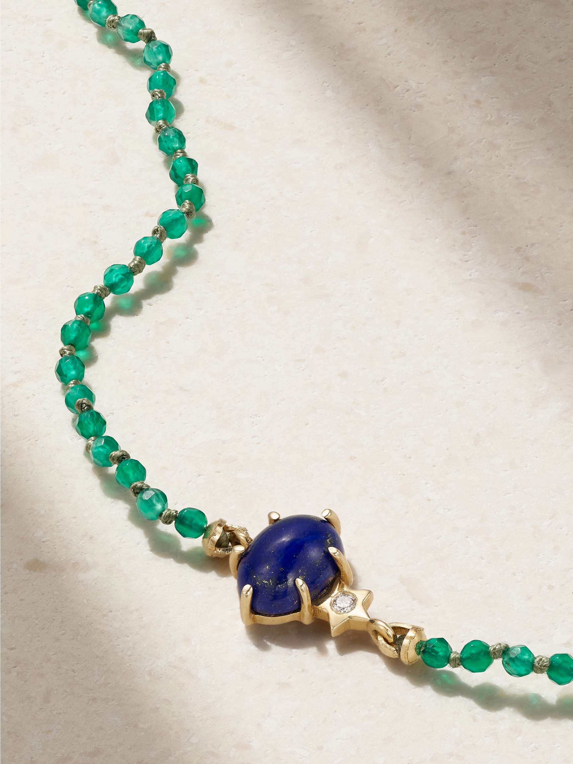 ANDREA FOHRMAN Mini Cosmo 14K 黄金多种宝石项链