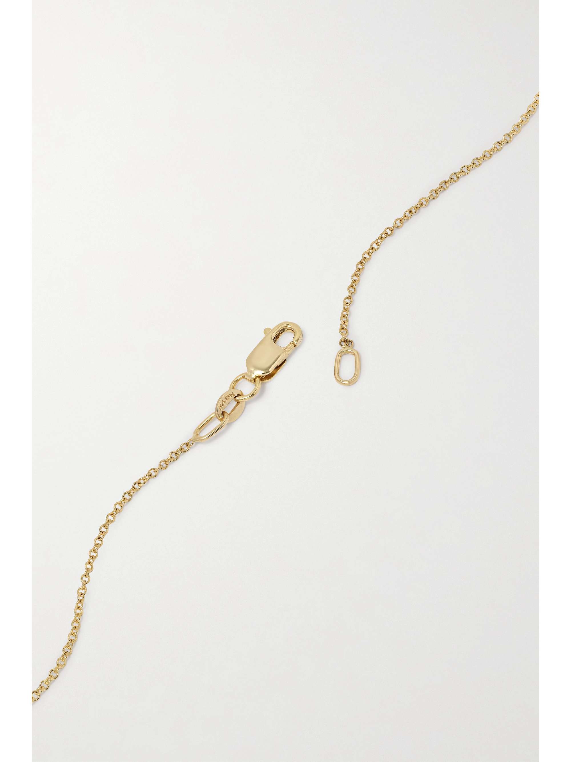 ANDREA FOHRMAN Mini Cosmo 14-karat gold, turquoise and diamond necklace