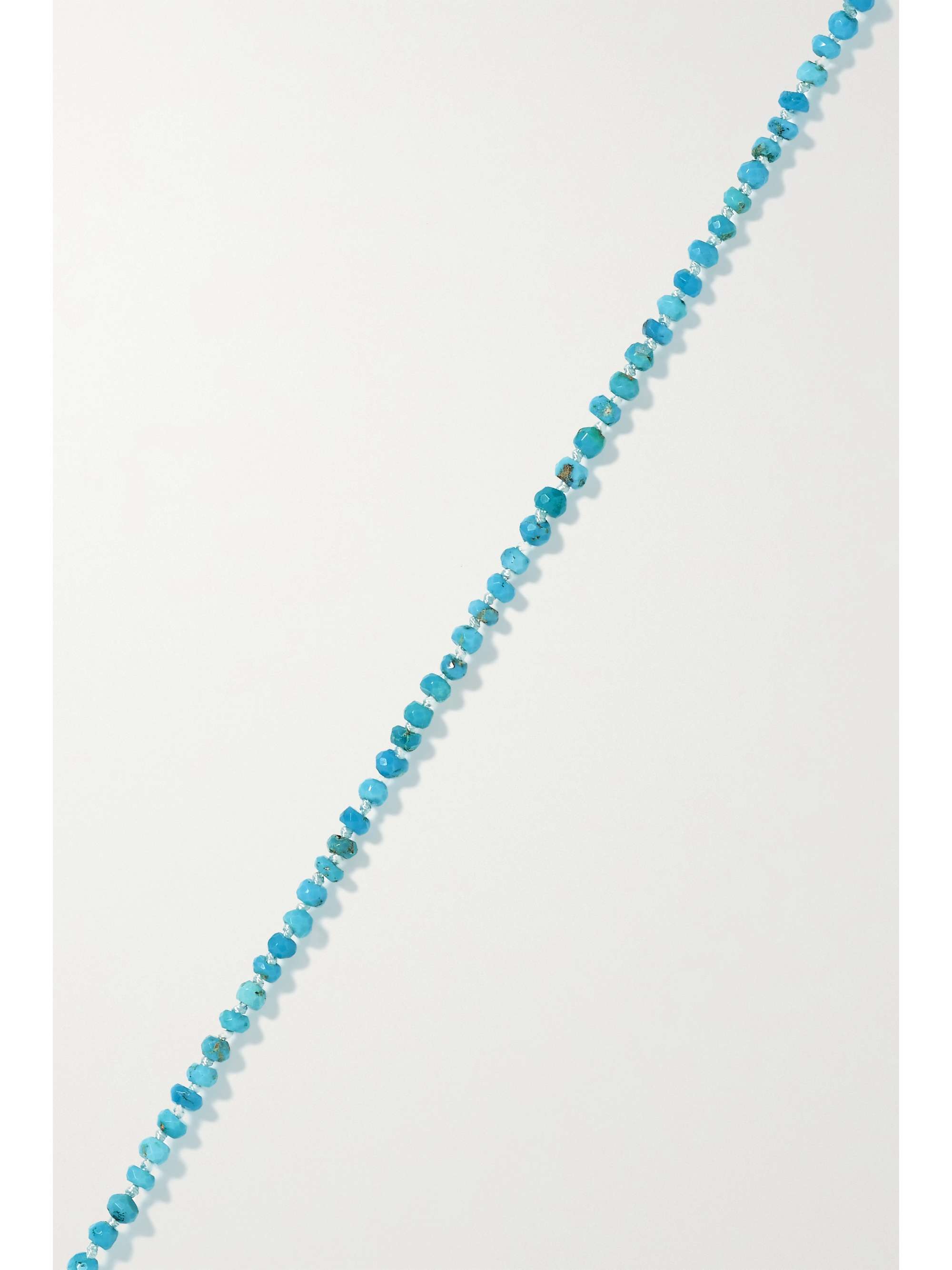 ANDREA FOHRMAN Mini Cosmo 14-karat gold, turquoise and diamond necklace