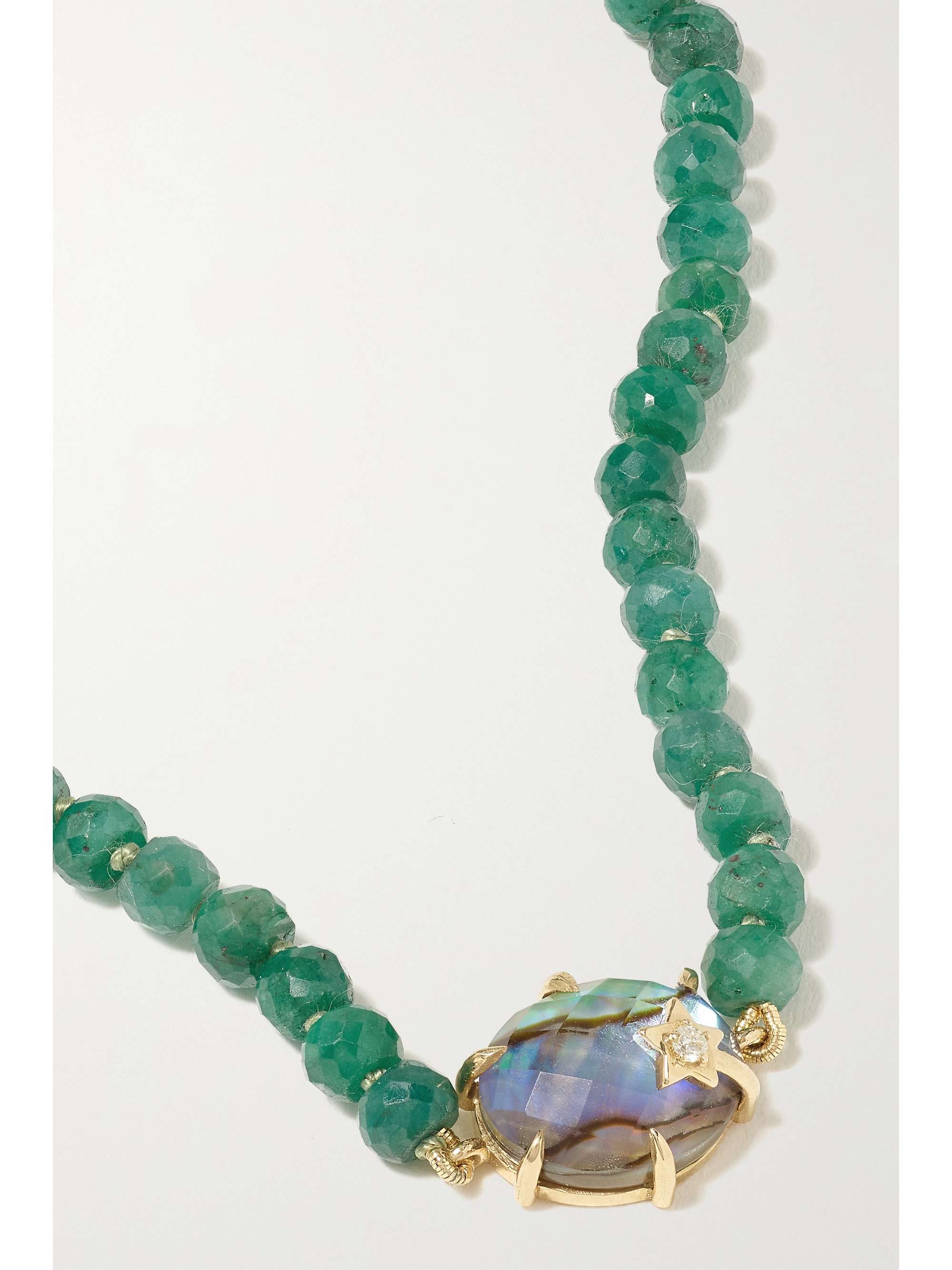 ANDREA FOHRMAN Mini Galaxy 14-karat rose gold multi-stone necklace