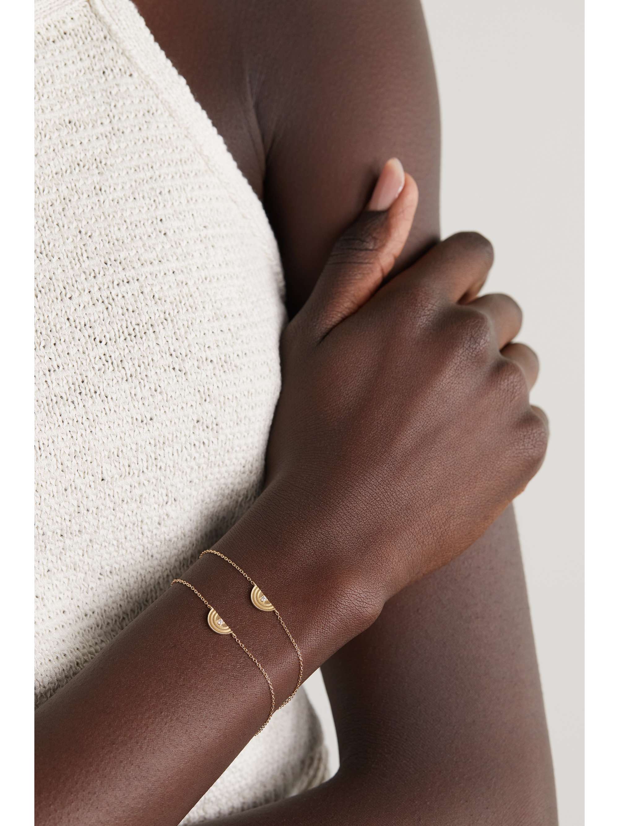 ANDREA FOHRMAN 14-karat gold diamond bracelet