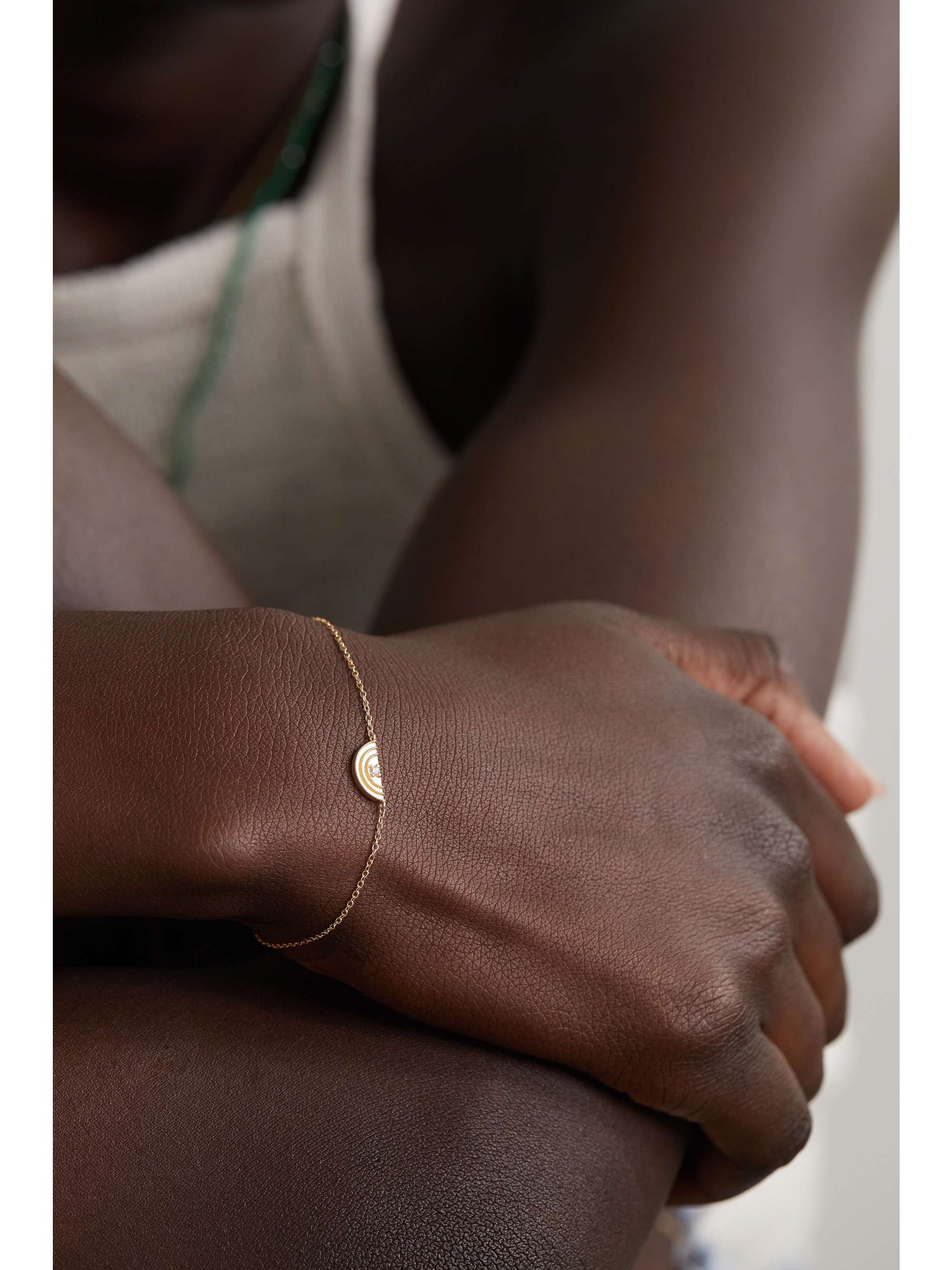 ANDREA FOHRMAN 14-karat gold diamond bracelet