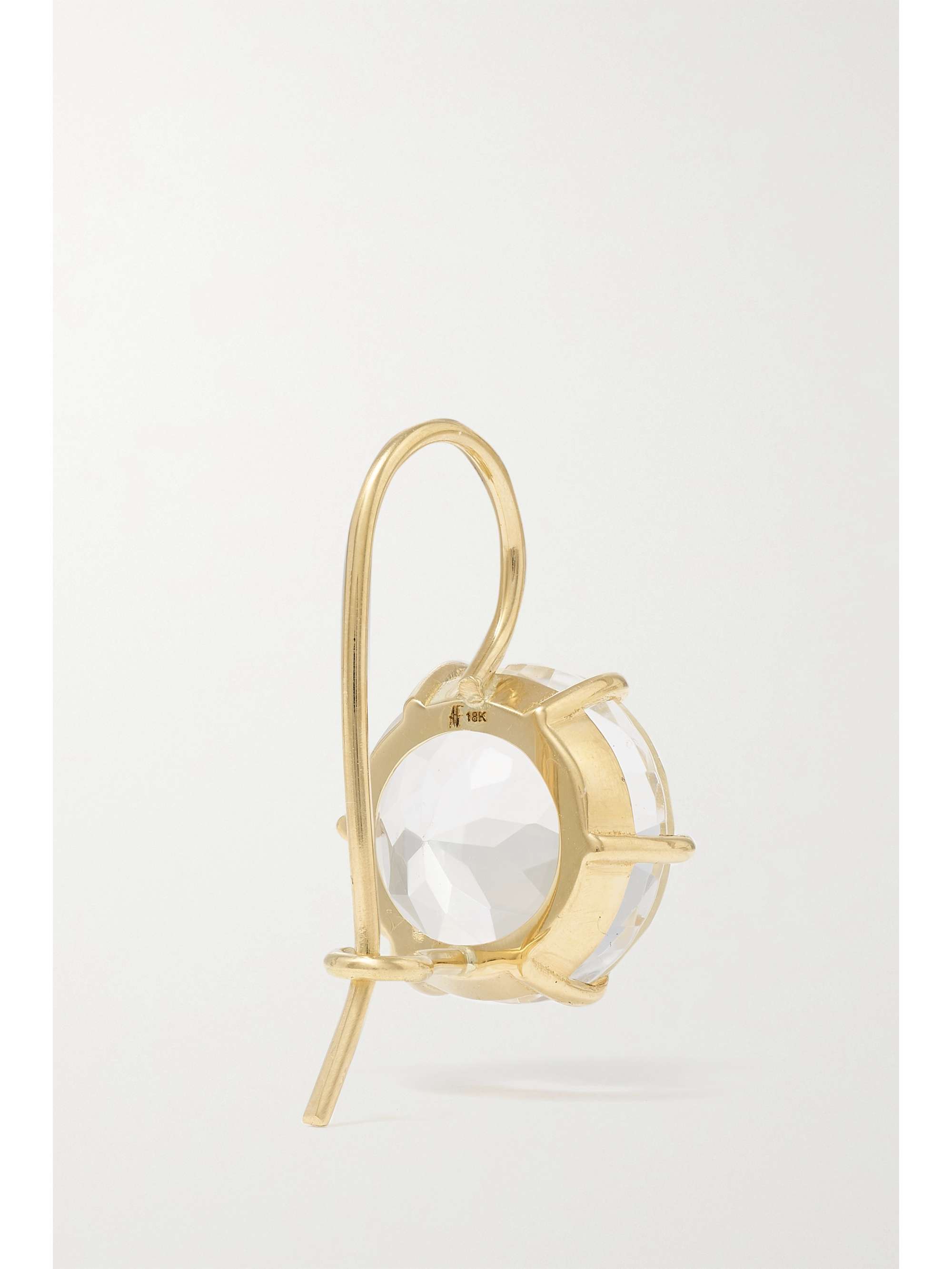 ANDREA FOHRMAN 18-karat gold rock crystal earrings