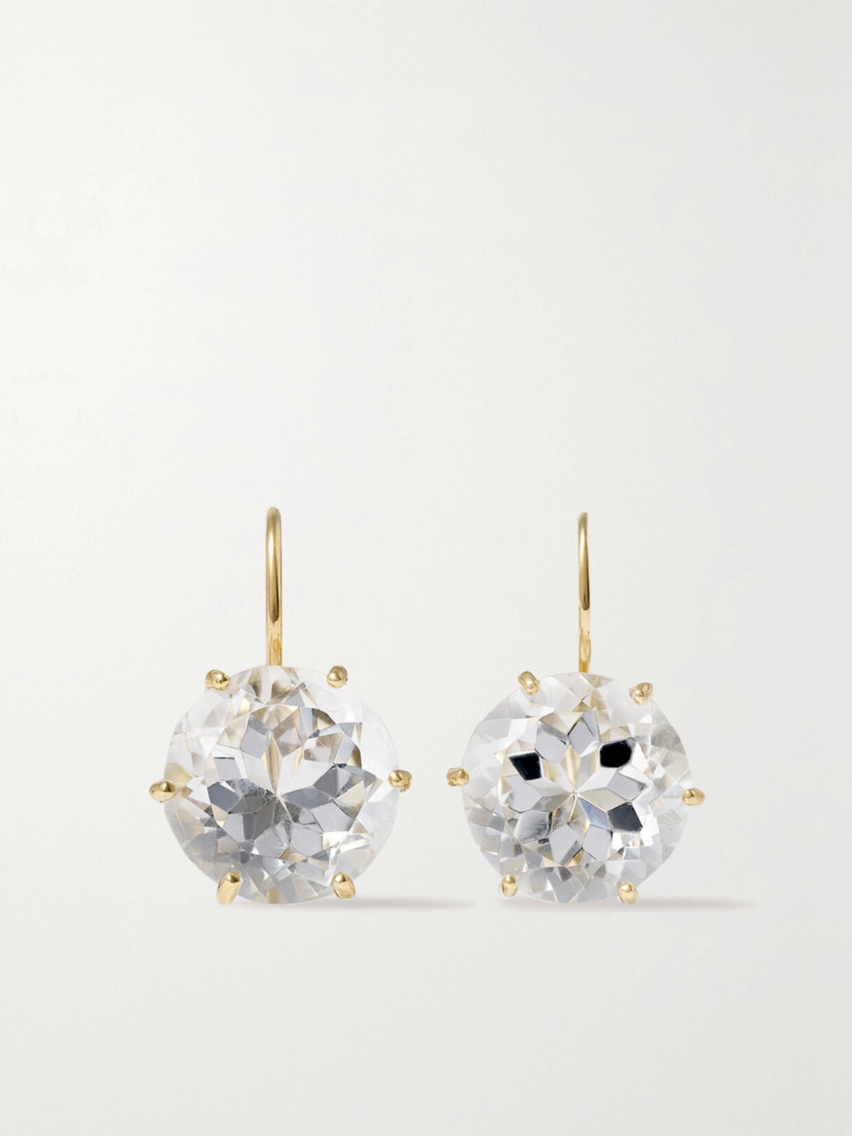 ANDREA FOHRMAN 18-KARAT GOLD ROCK CRYSTAL EARRINGS